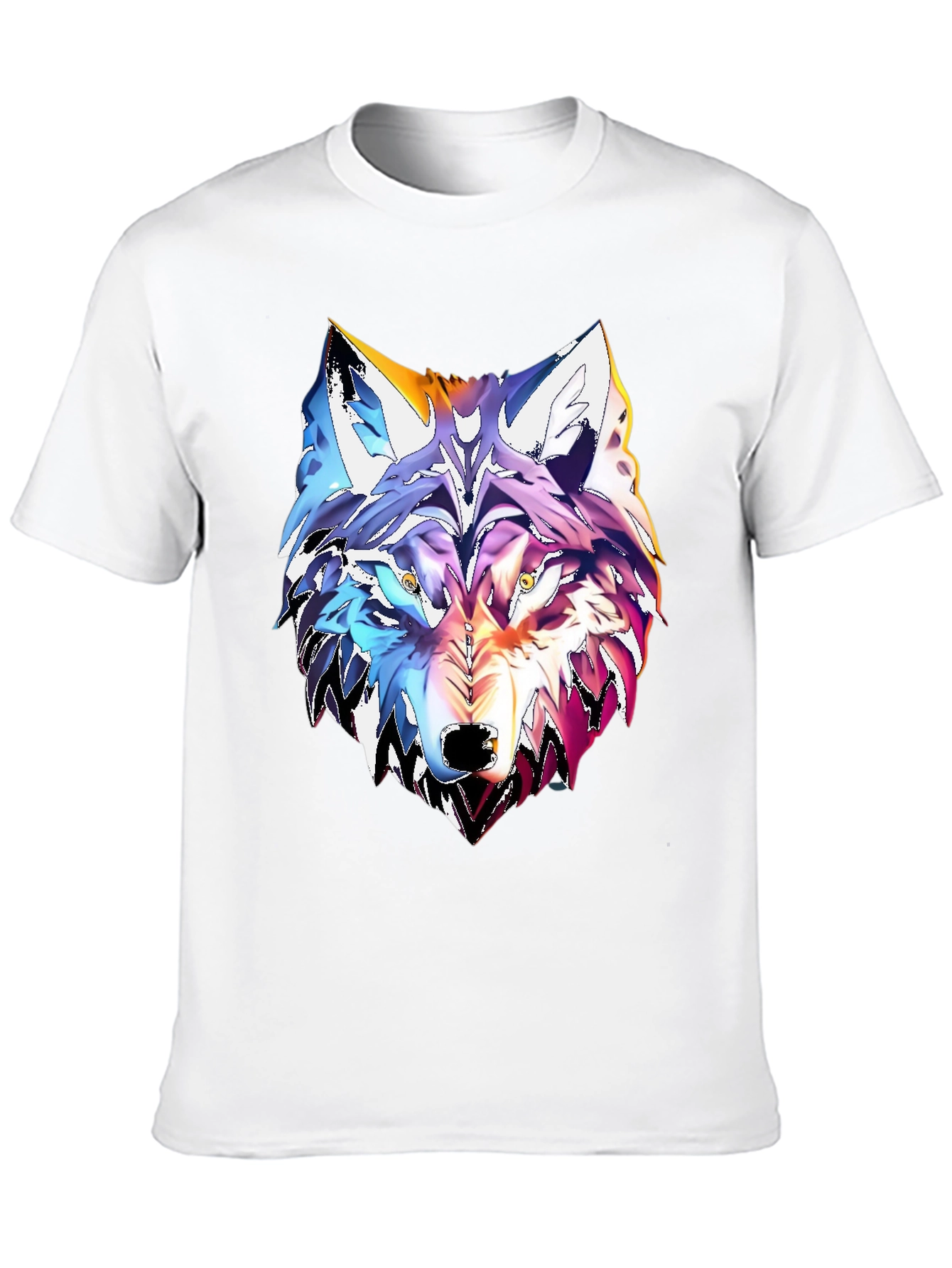 Vivid Wolf Graphic Tee - Cool Artistic Design