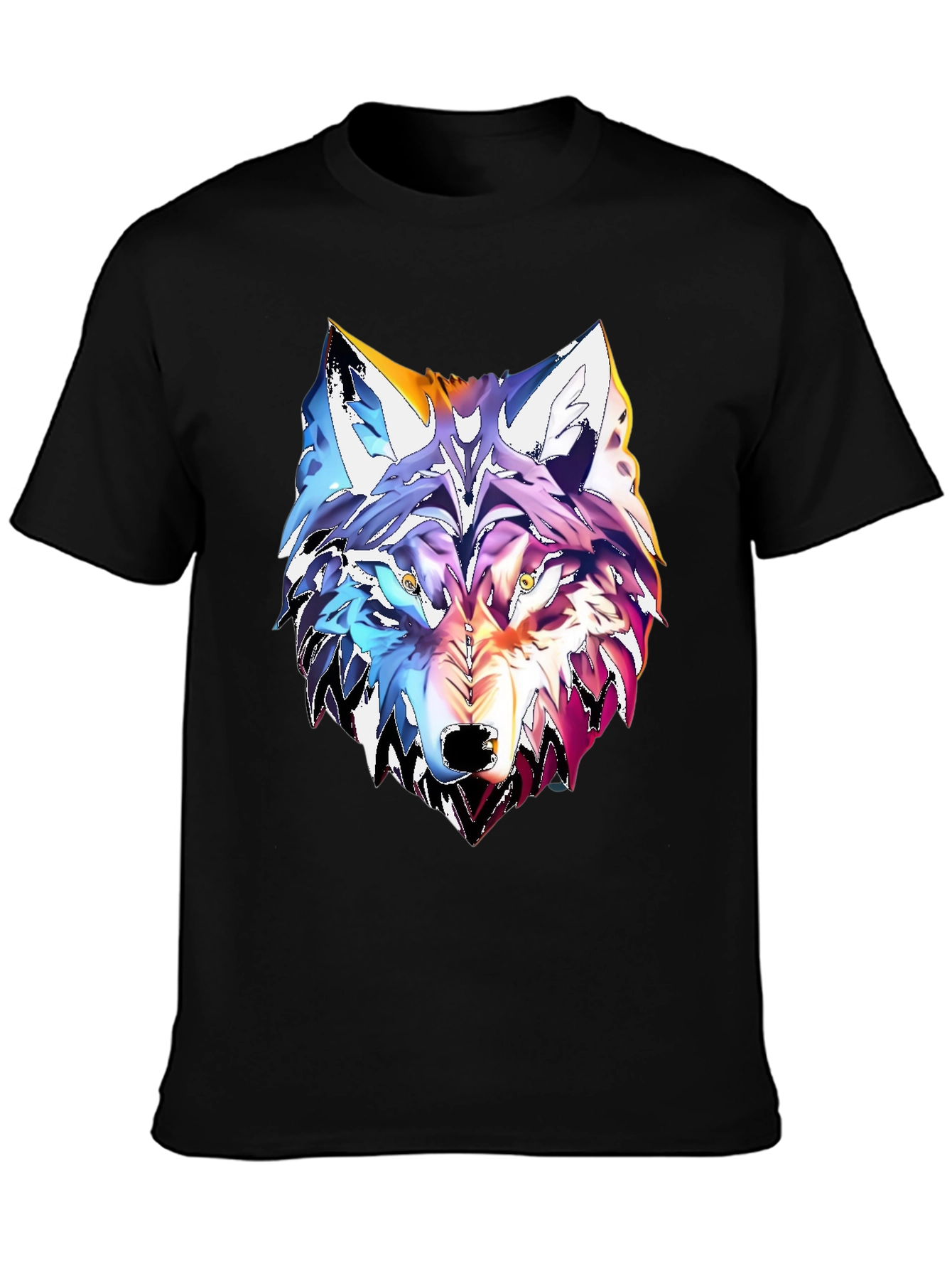 Vivid Wolf Graphic Tee - Cool Artistic Design
