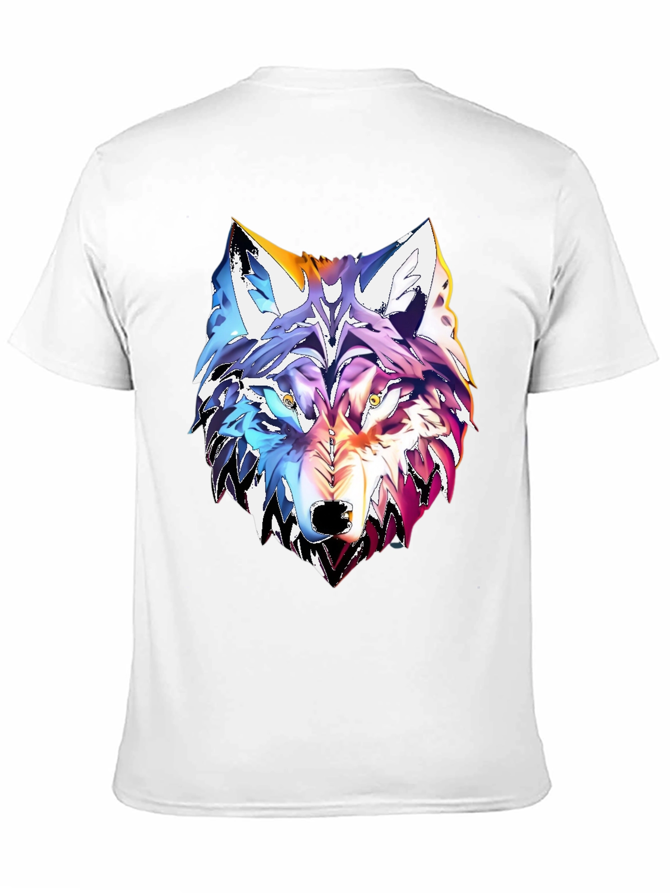 Vivid Wolf Graphic Tee - Cool Artistic Design