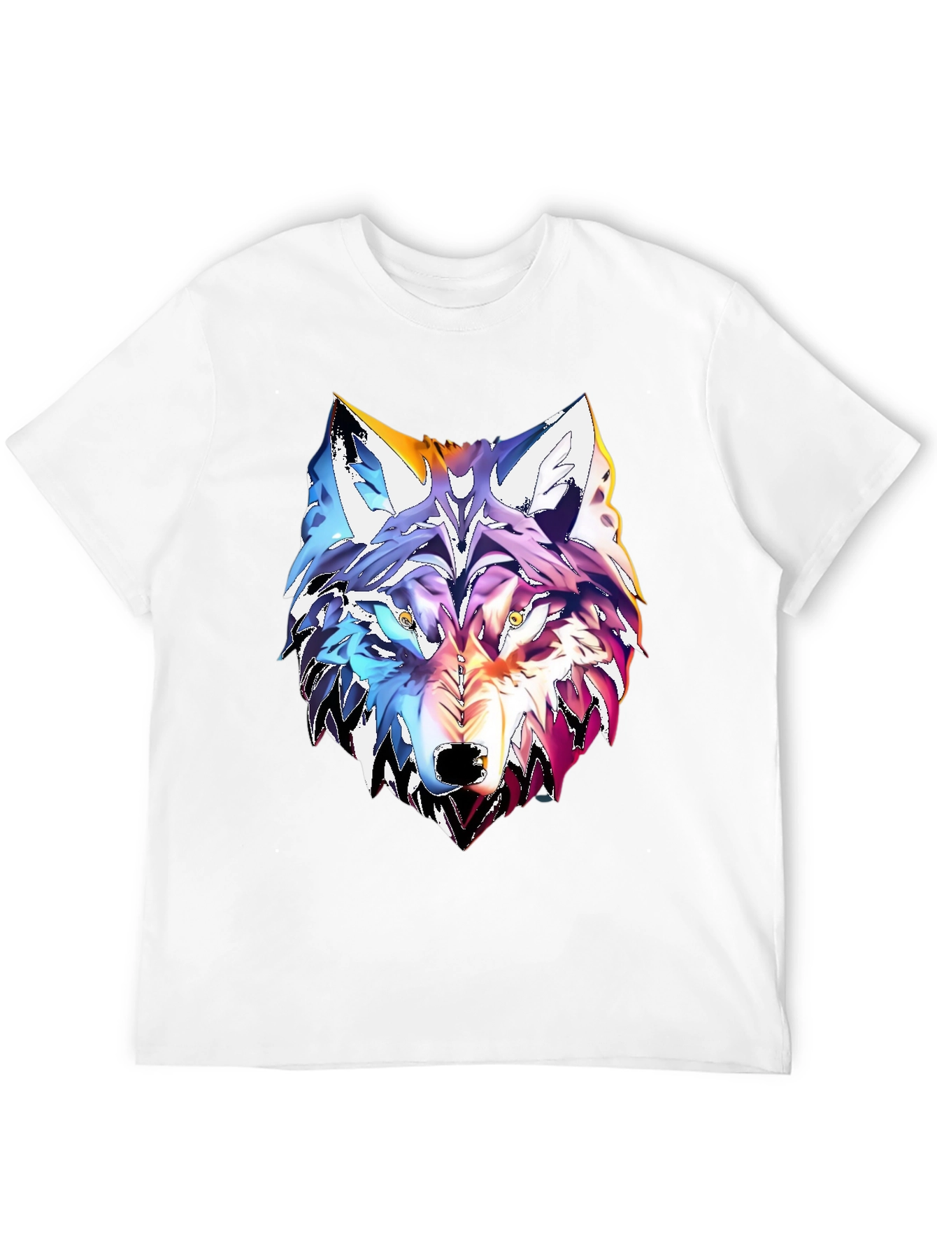 Vivid Wolf Graphic Tee - Cool Artistic Design