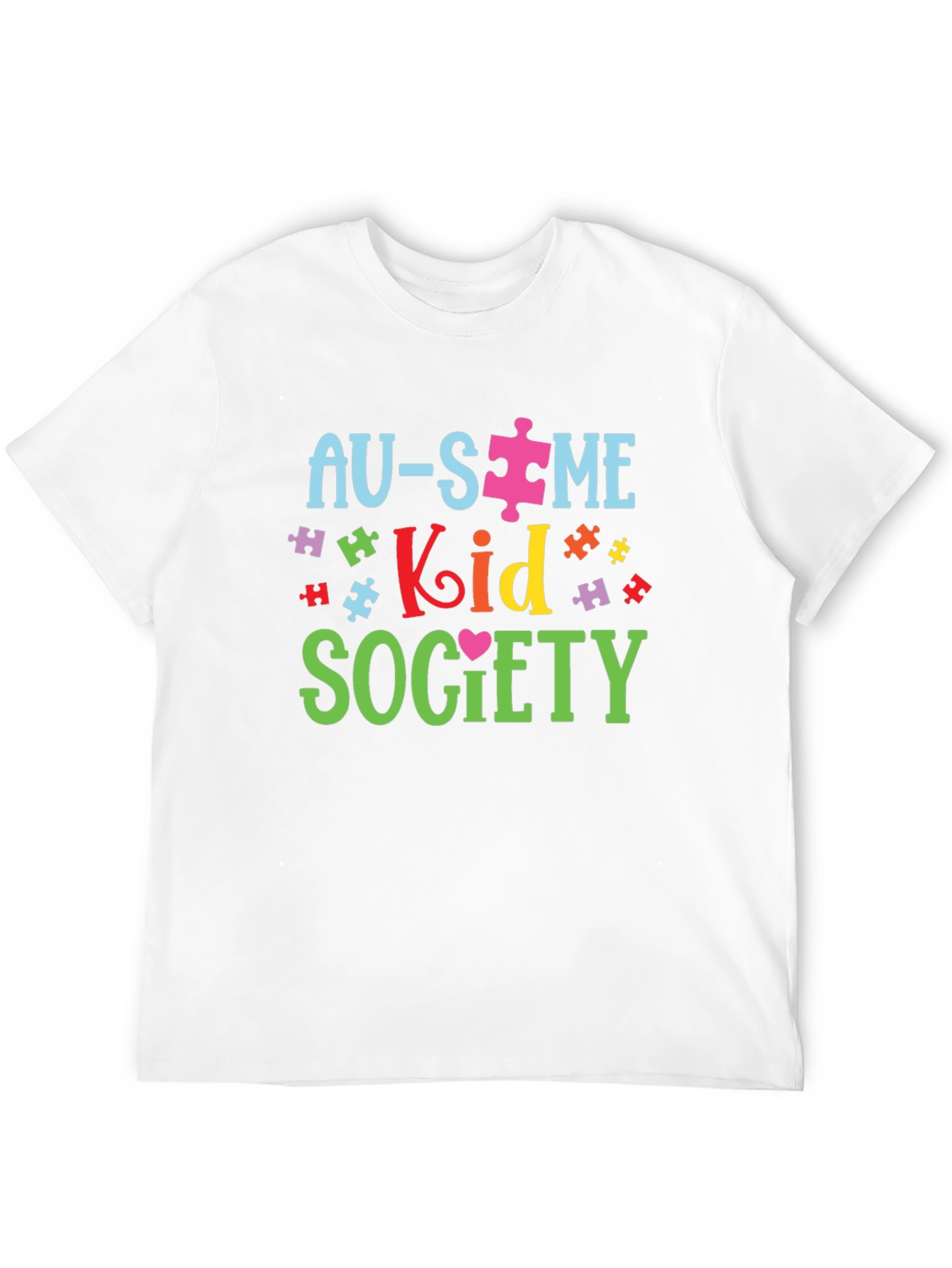 Autism Awareness Graphic T-Shirt - Au-Some Kid Society Tee