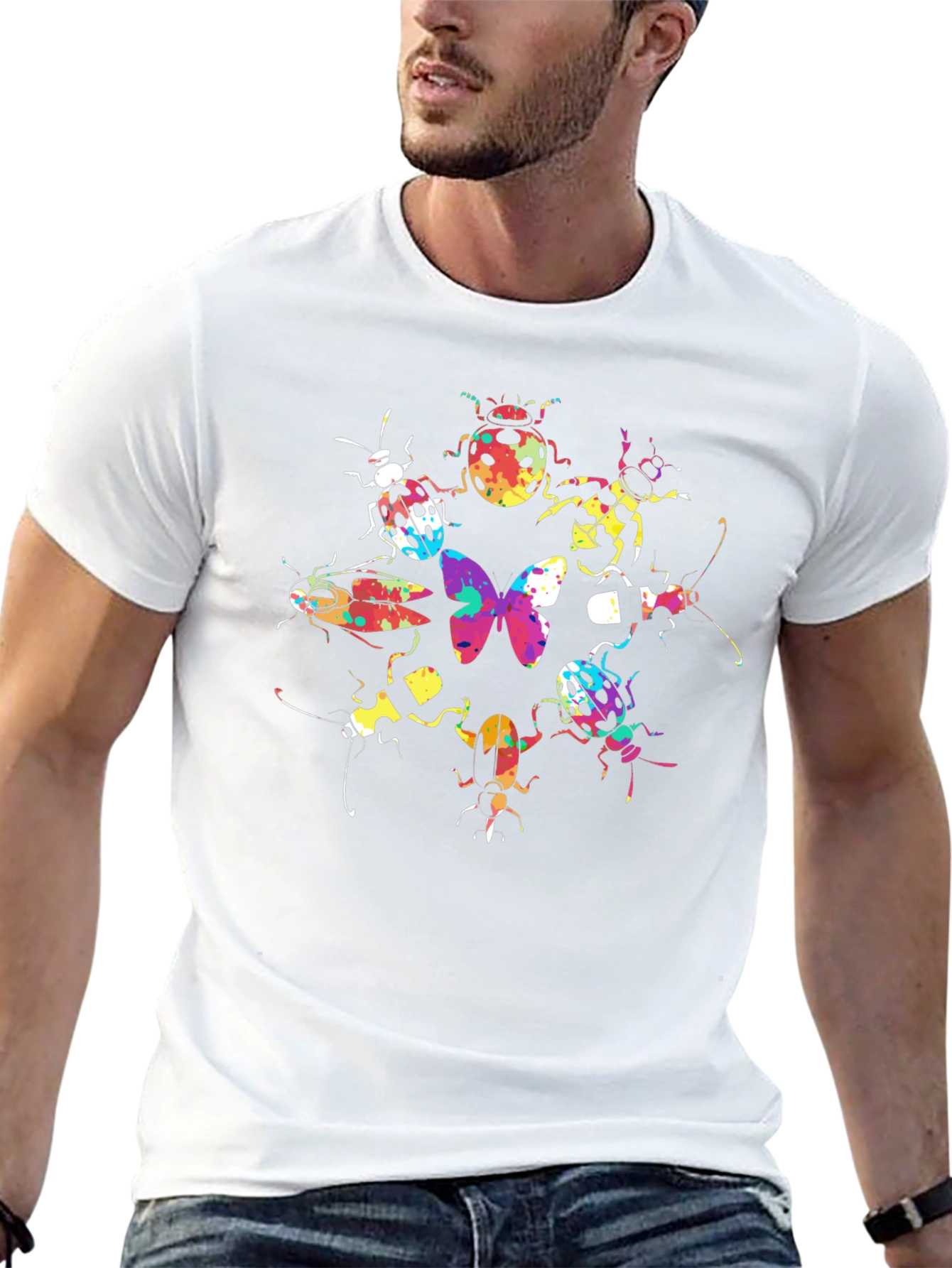 Bug Butterfly Graphic Tee Black