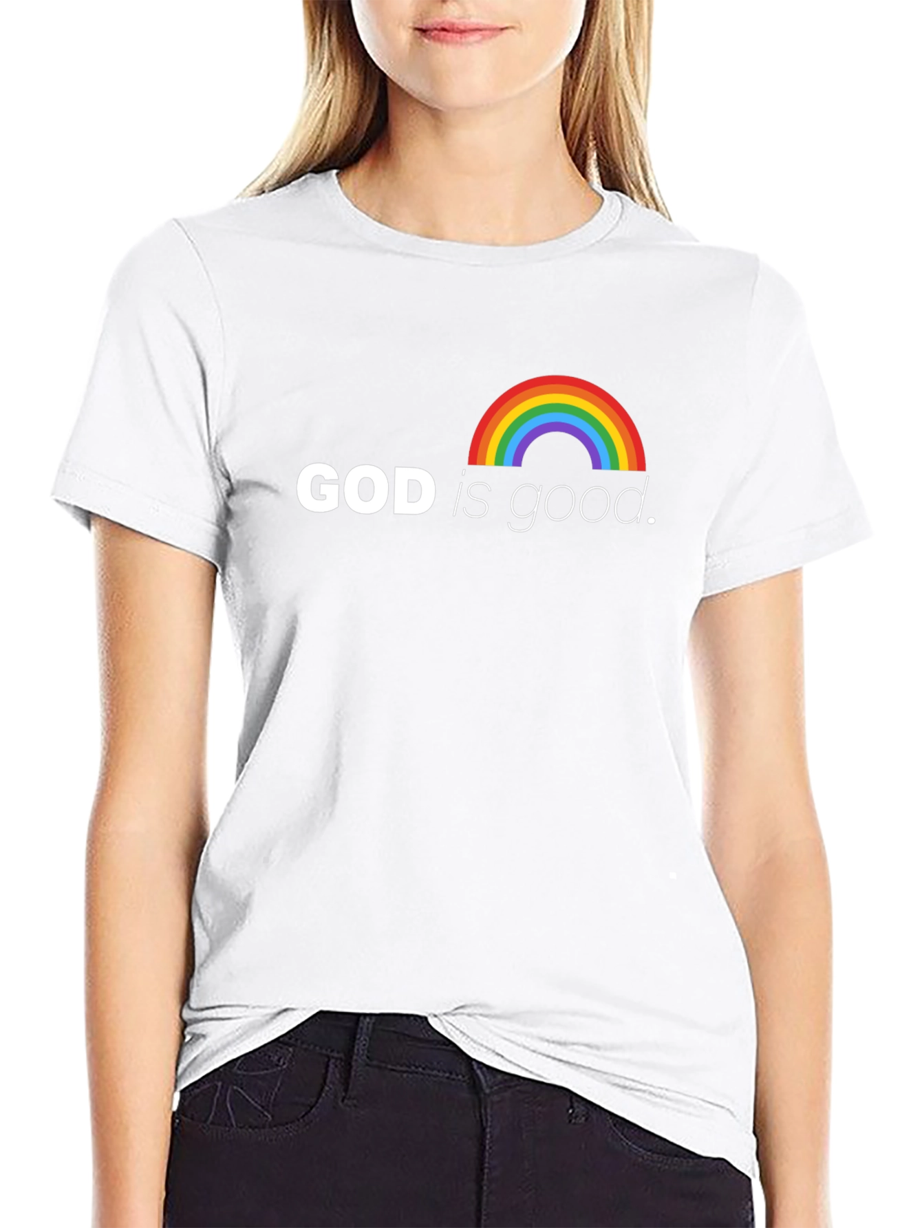 God is Good Rainbow T-Shirt - Faith Based Tee