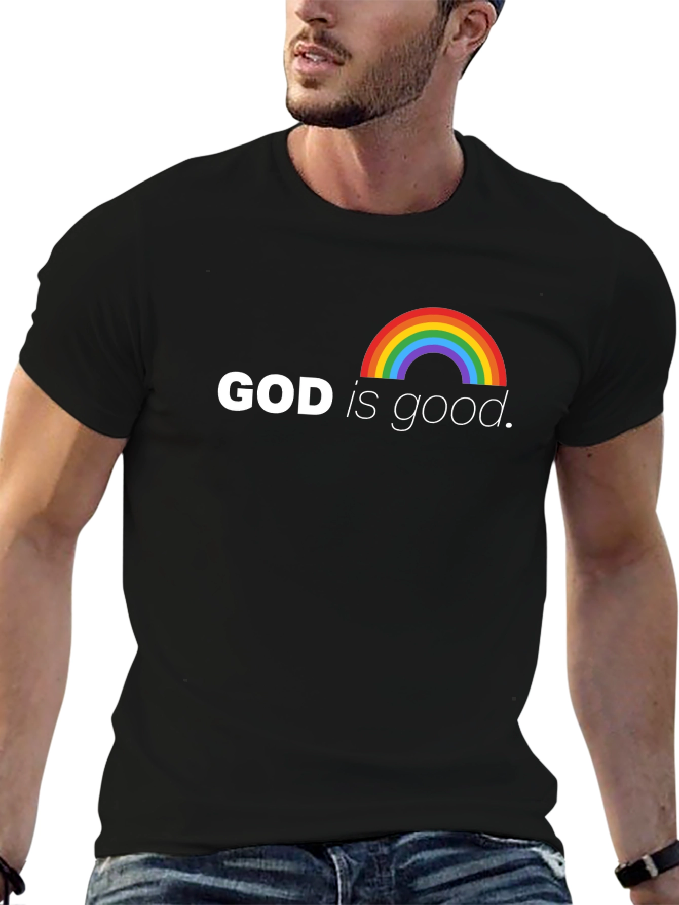 God is Good Rainbow T-Shirt - Faith Based Tee