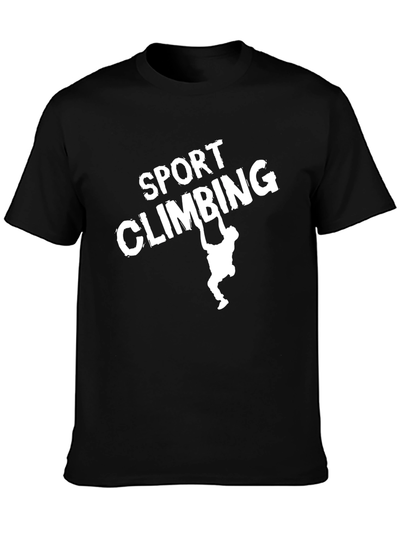 Sport Climbing Graphic Tee - Black Cotton Shirt