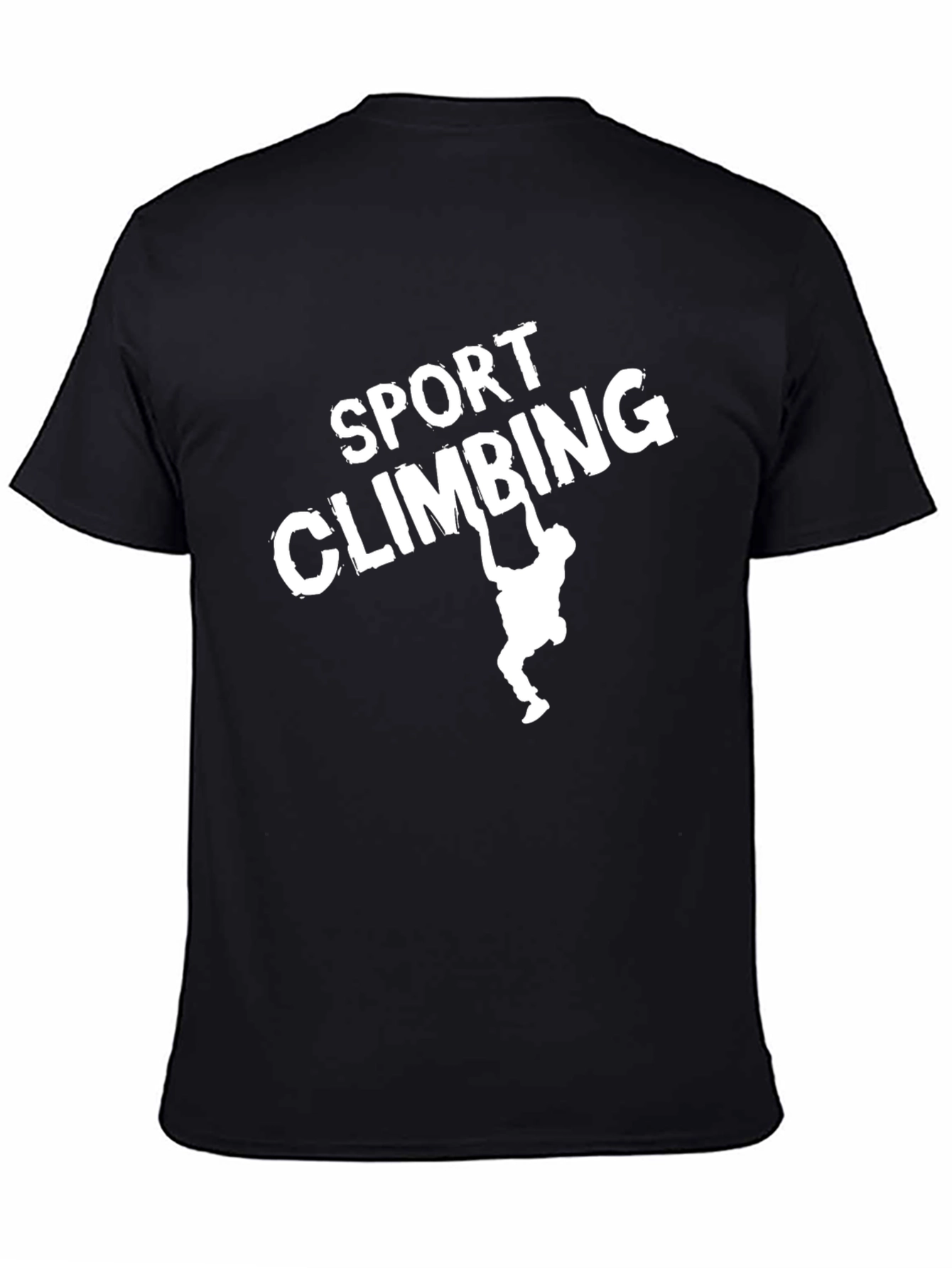 Sport Climbing Graphic Tee - Black Cotton Shirt