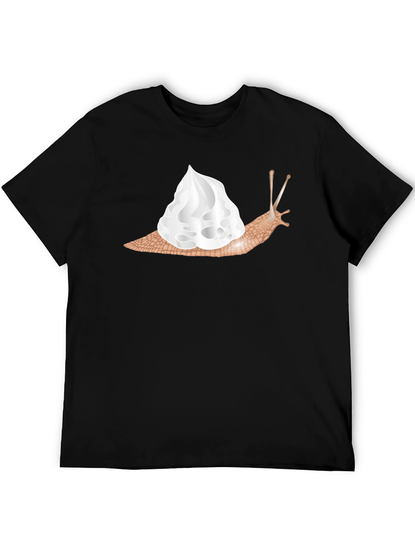 Snail Whipped Cream Graphic Tee - Unique Fashion