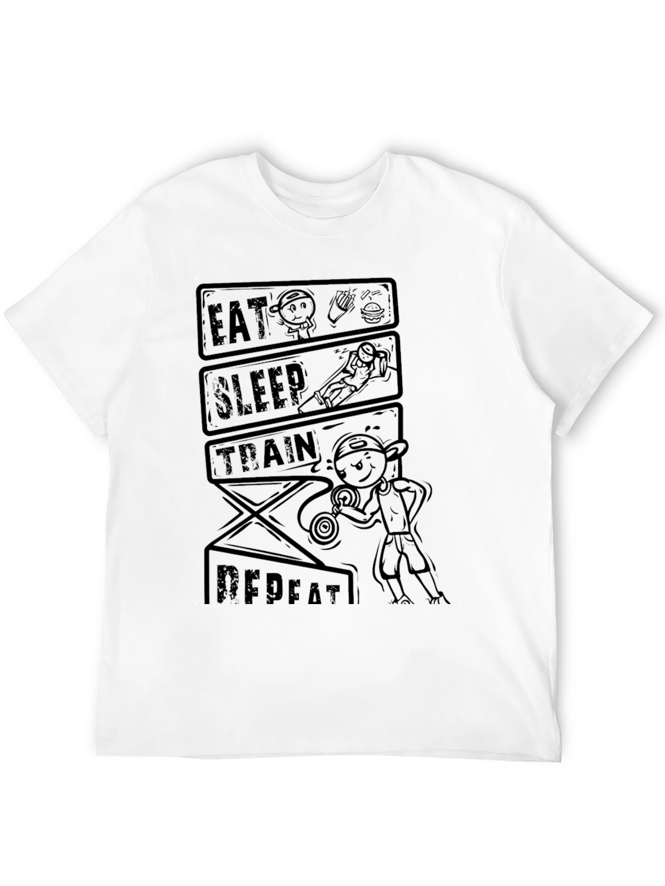 Eat Sleep Train Repeat Graphic Tee