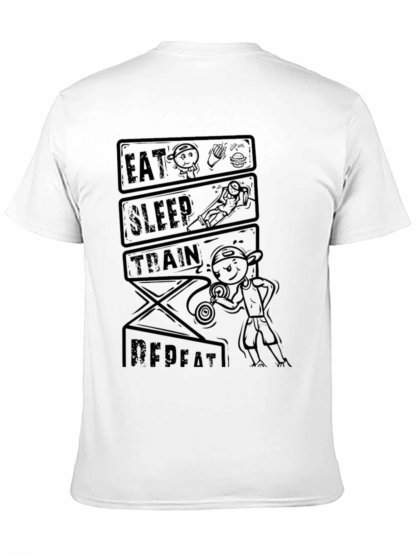 Eat Sleep Train Repeat Graphic Tee