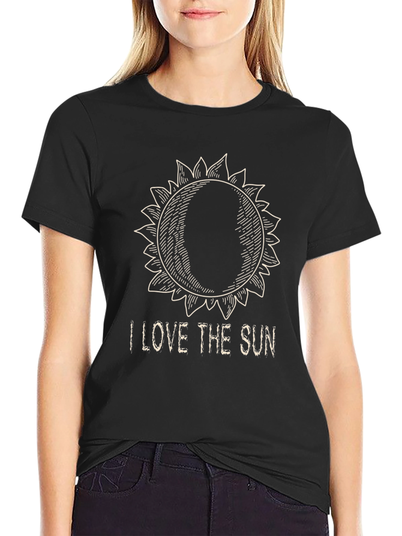 I Love The Sun Graphic T-Shirt - Black