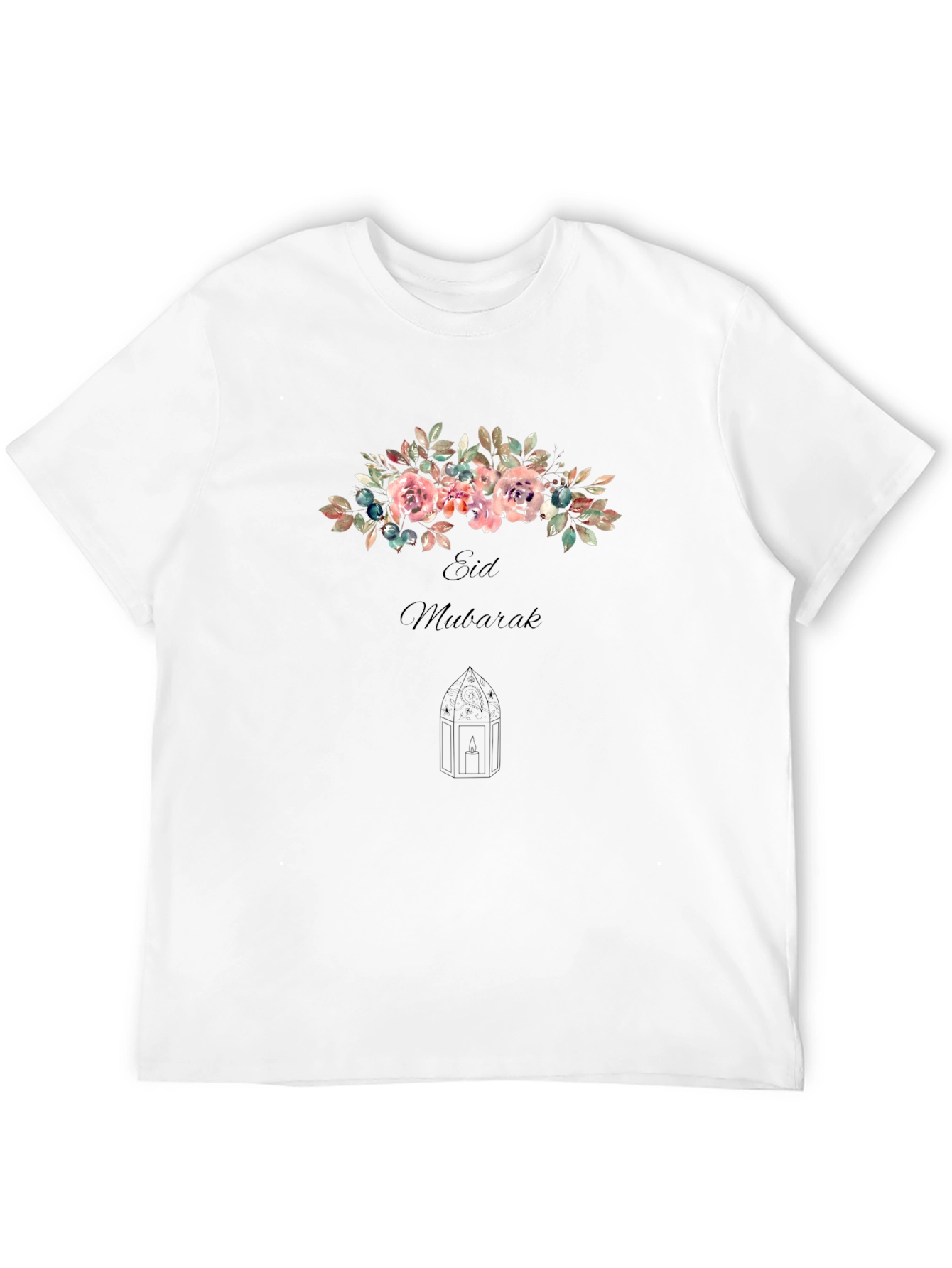 Eid Mubarak Floral T-Shirt - Festive Celebration Tee