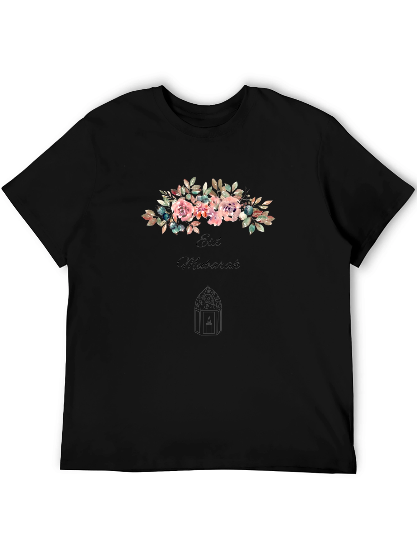 Eid Mubarak Floral T-Shirt - Festive Celebration Tee