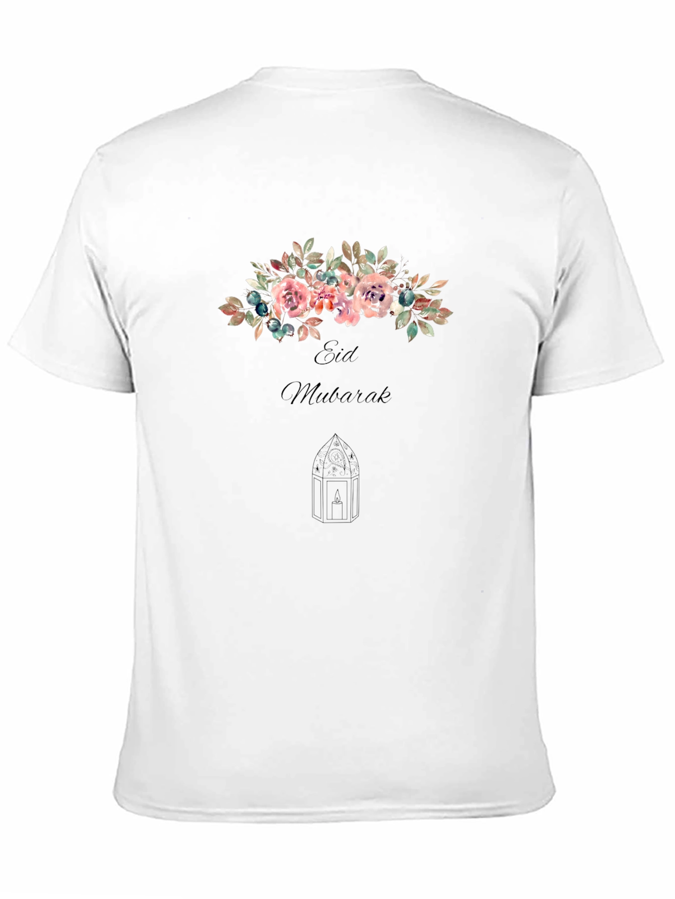 Eid Mubarak Floral T-Shirt - Festive Celebration Tee
