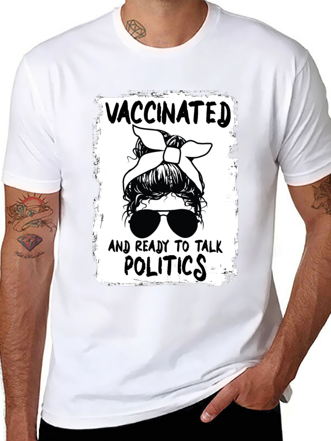 Vaccinated and Ready to Talk Politics Graphic Tee