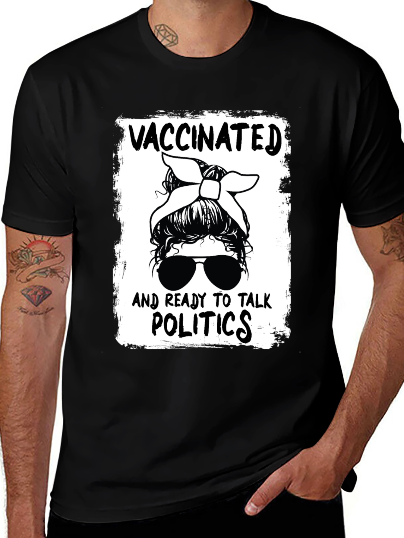 Vaccinated and Ready to Talk Politics Graphic Tee