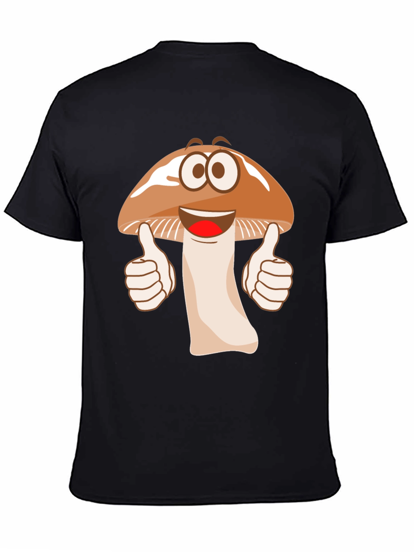 Funny Mushroom Cartoon Graphic T-Shirt