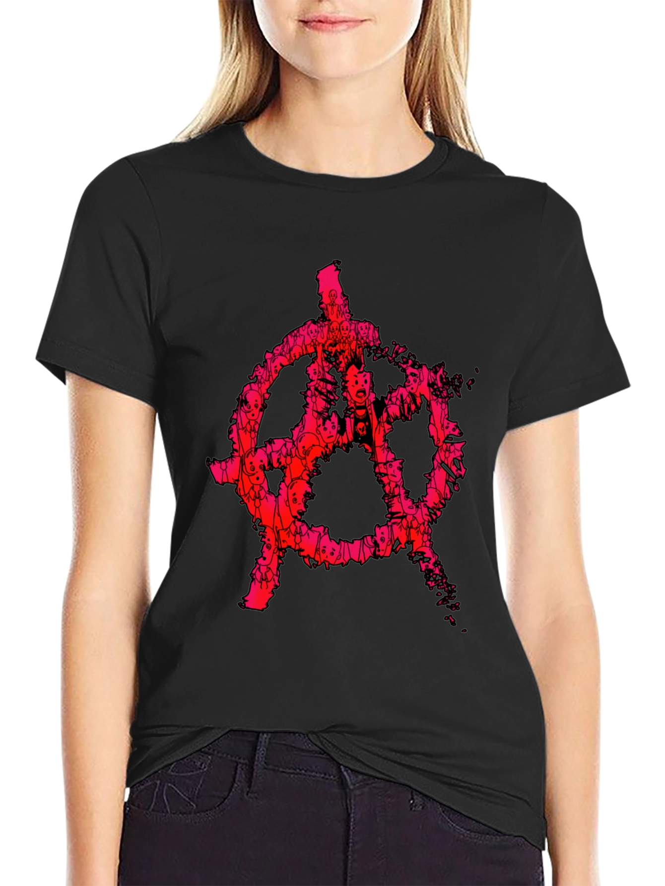 Anarchy Symbol Graphic Tee - Punk Style