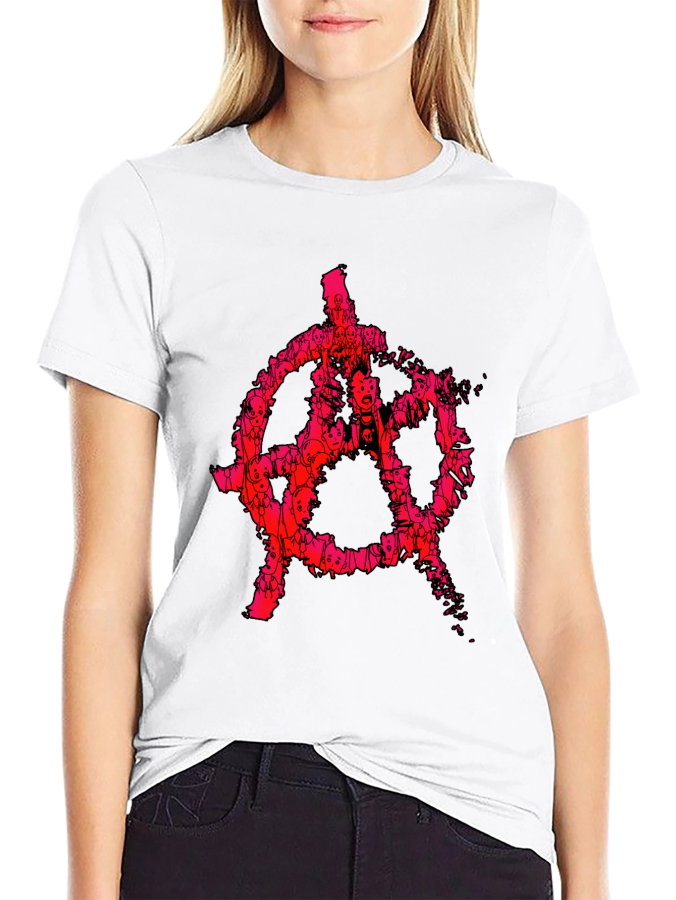 Anarchy Symbol Graphic Tee - Punk Style