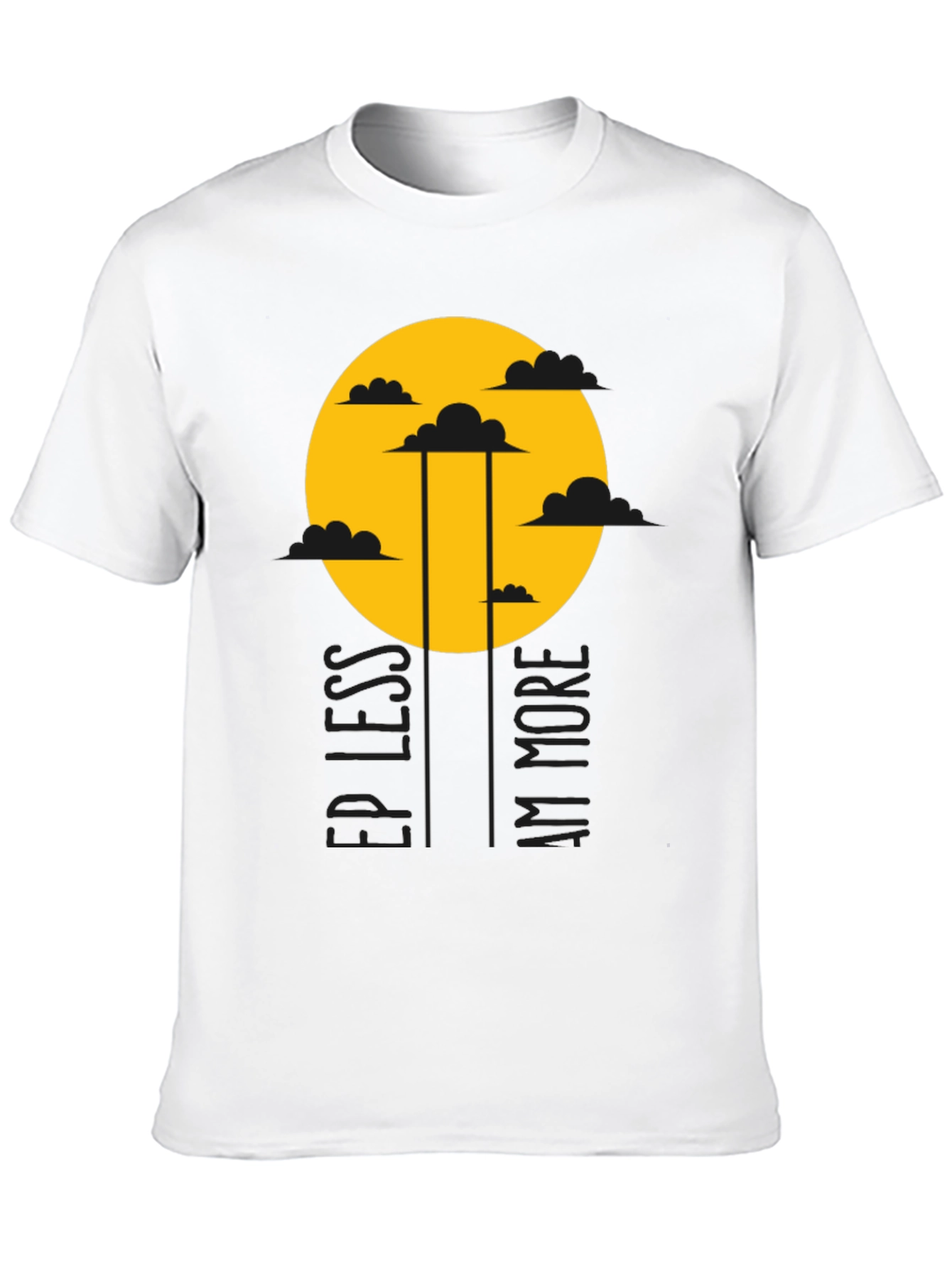 Keep Less Am More Graphic Tee - Black