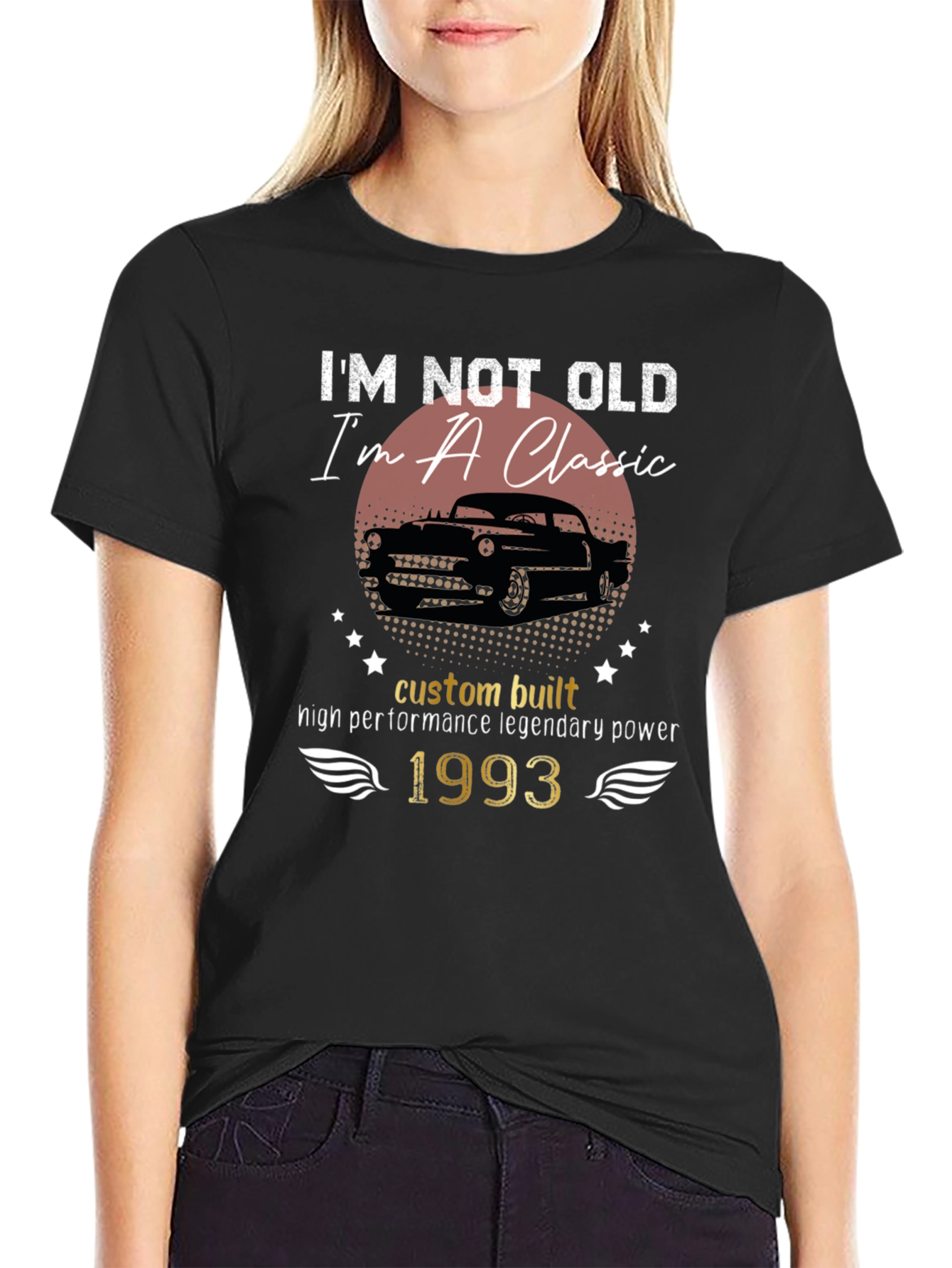 Classic Car 1993 T-Shirt - Custom Built Legendary Power