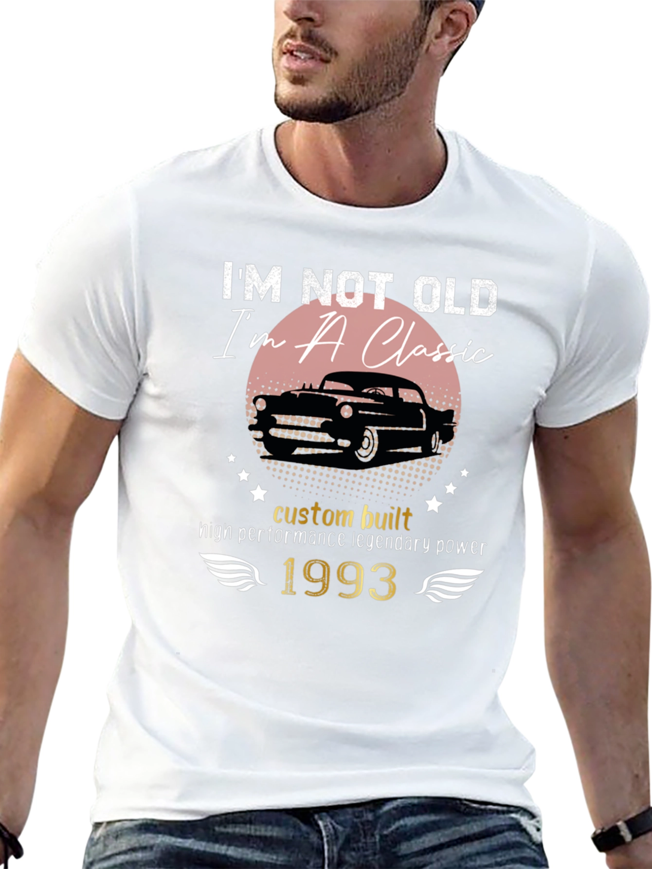 Classic Car 1993 T-Shirt - Custom Built Legendary Power