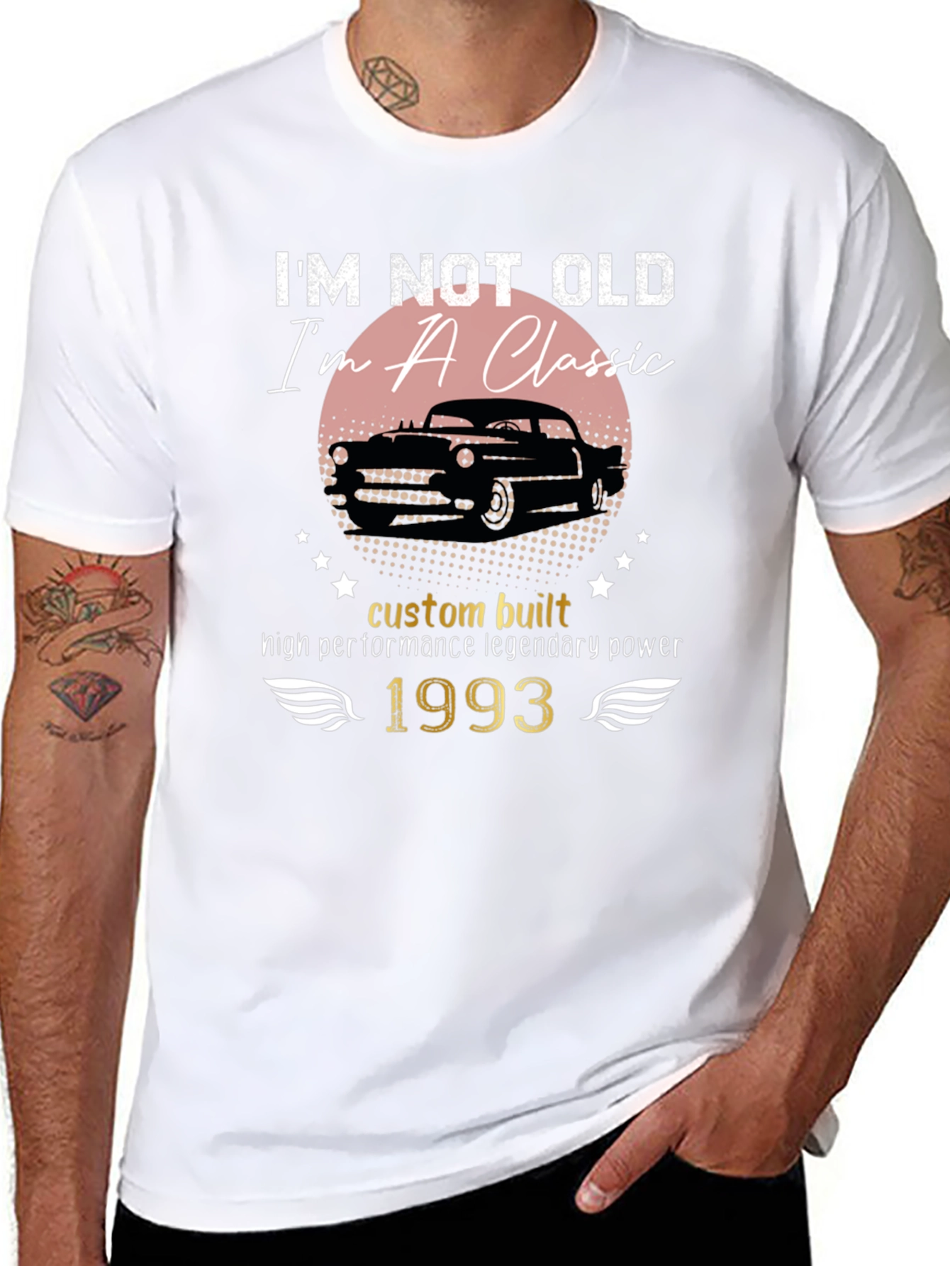 Classic Car 1993 T-Shirt - Custom Built Legendary Power