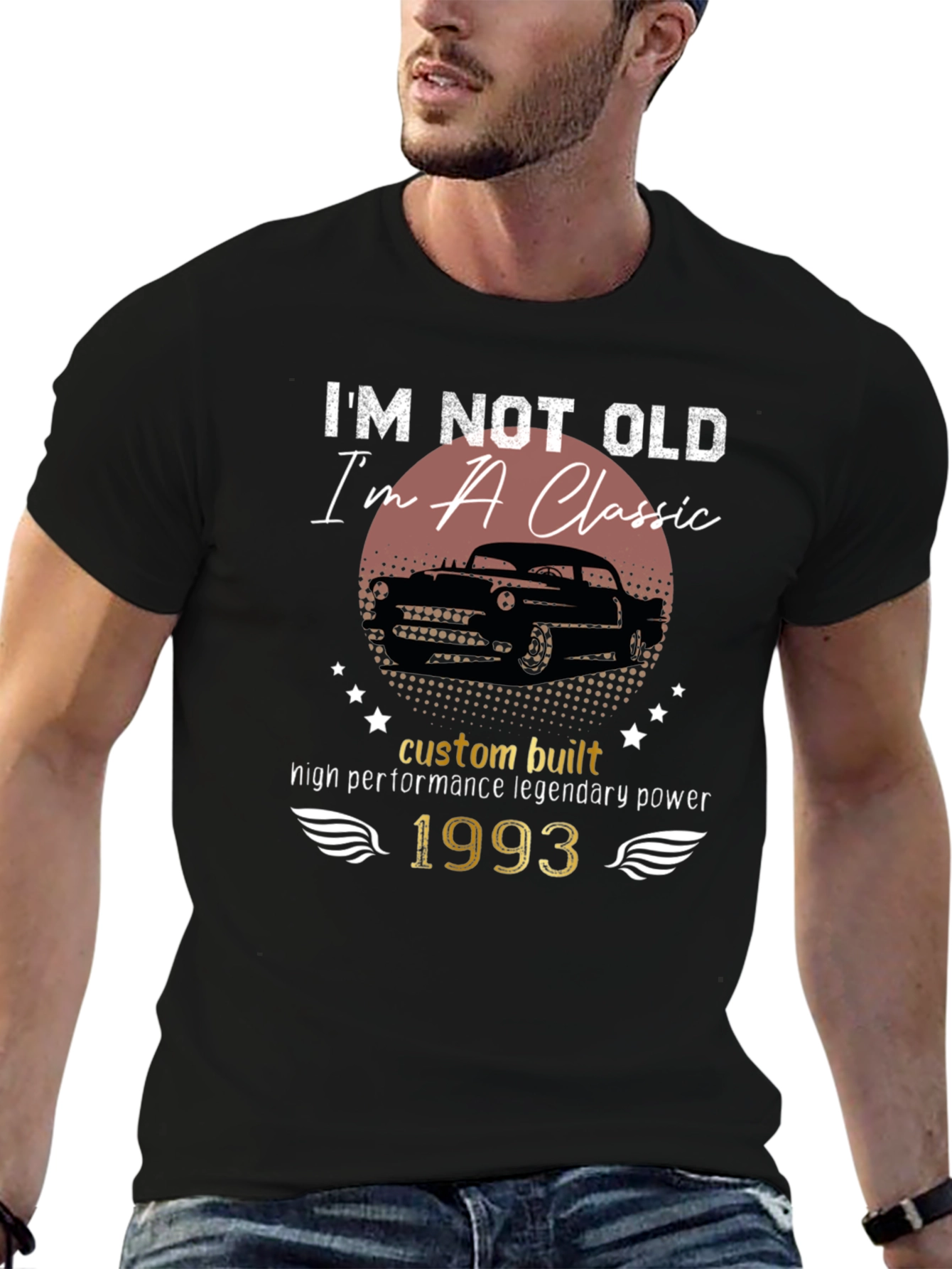 Classic Car 1993 T-Shirt - Custom Built Legendary Power