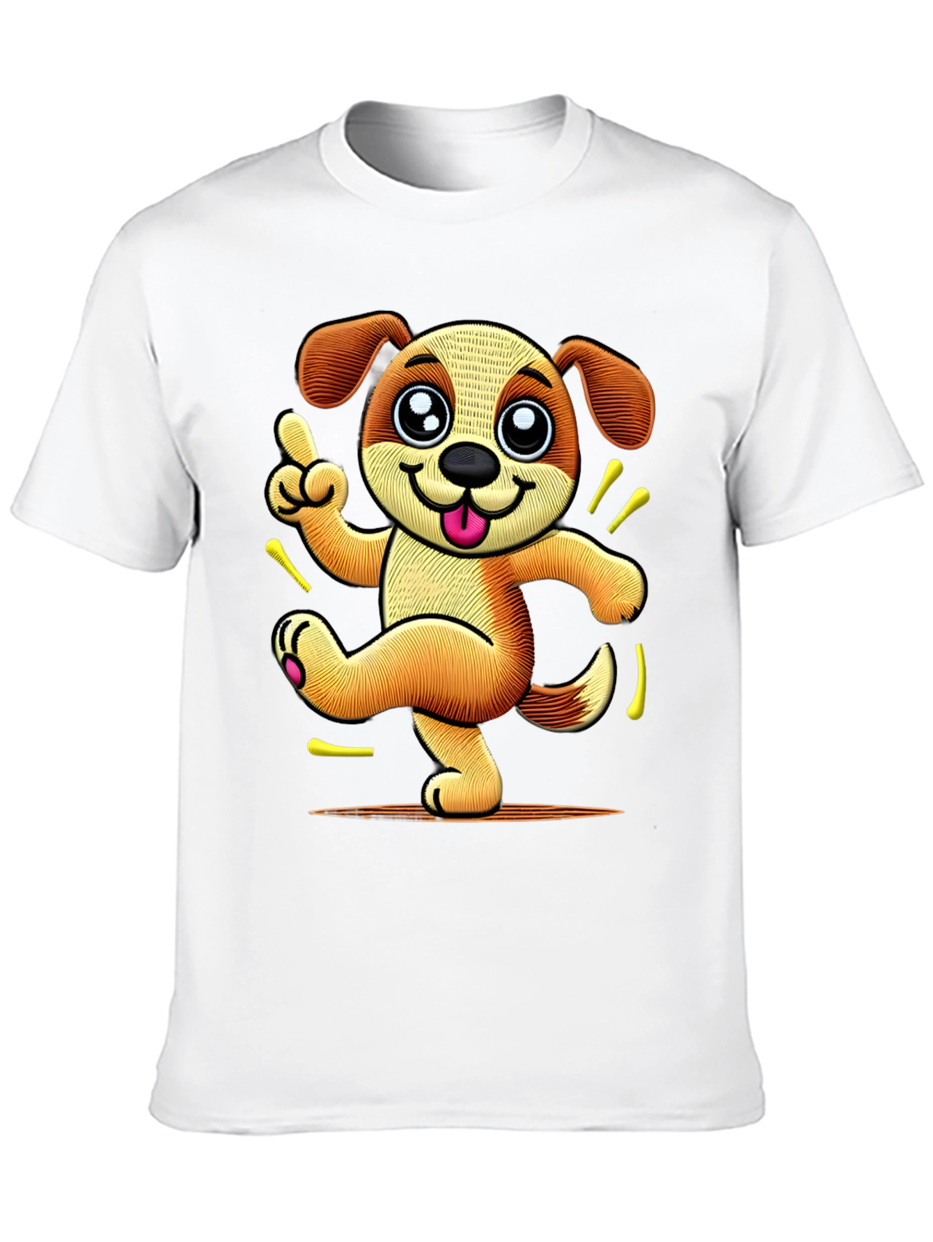 Dancing Dog Cartoon Graphic T-Shirt