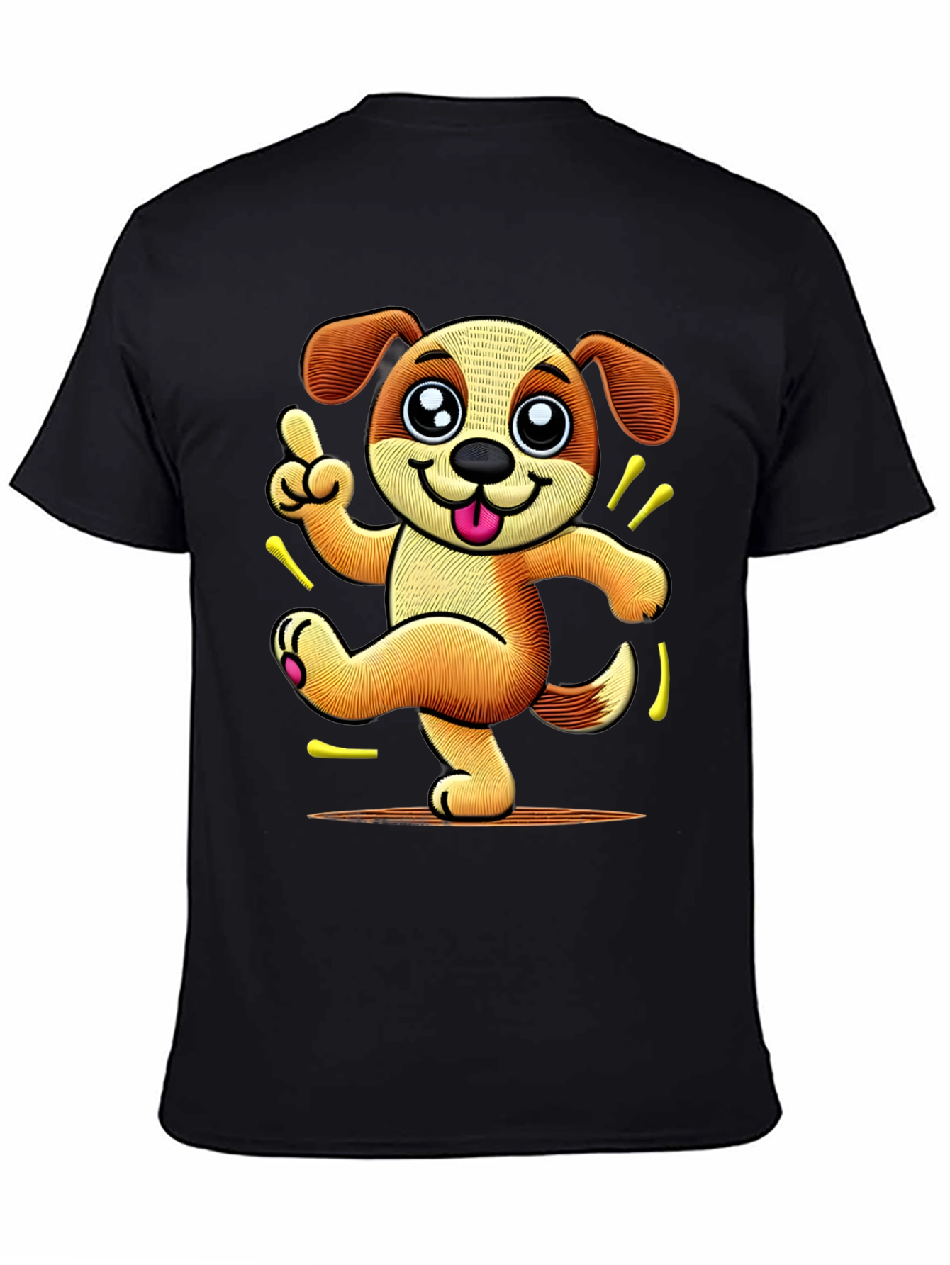 Dancing Dog Cartoon Graphic T-Shirt