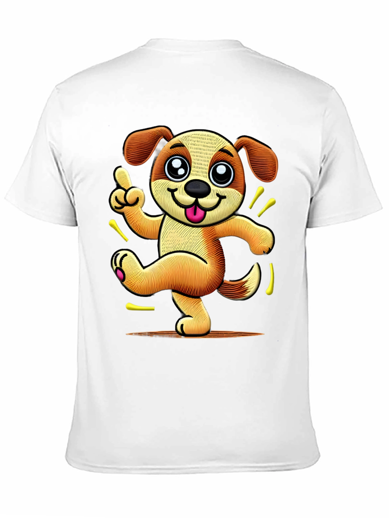 Dancing Dog Cartoon Graphic T-Shirt