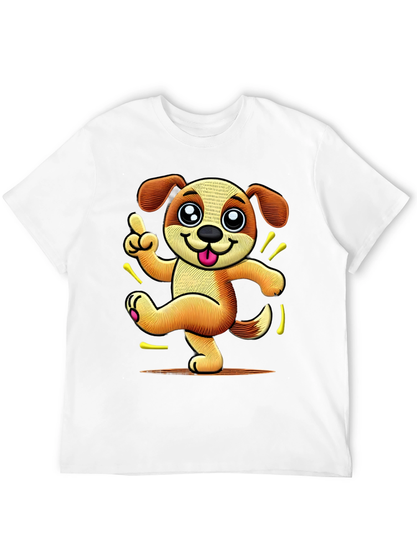 Dancing Dog Cartoon Graphic T-Shirt