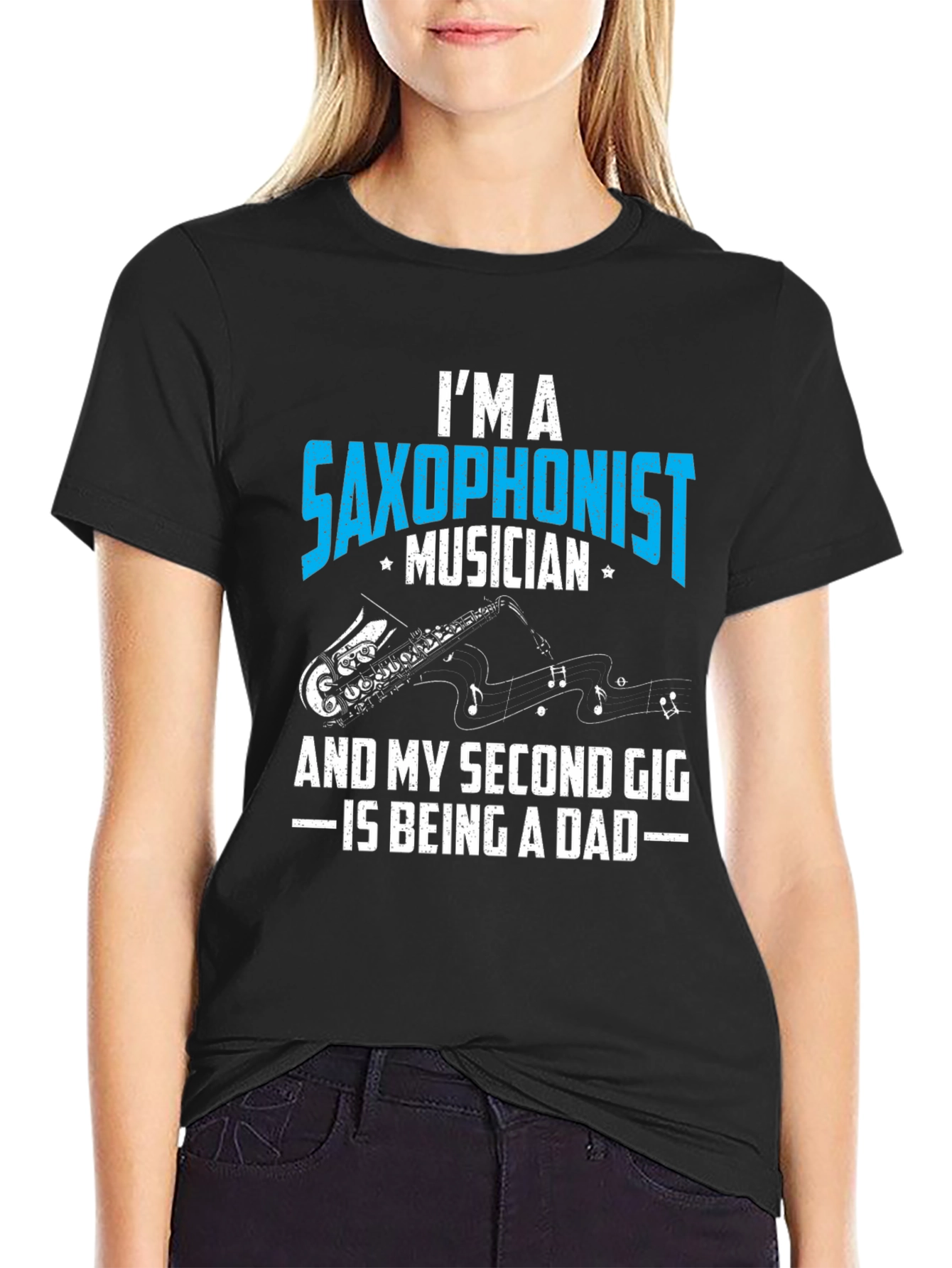 Saxophonist Musician Dad Graphic T-Shirt