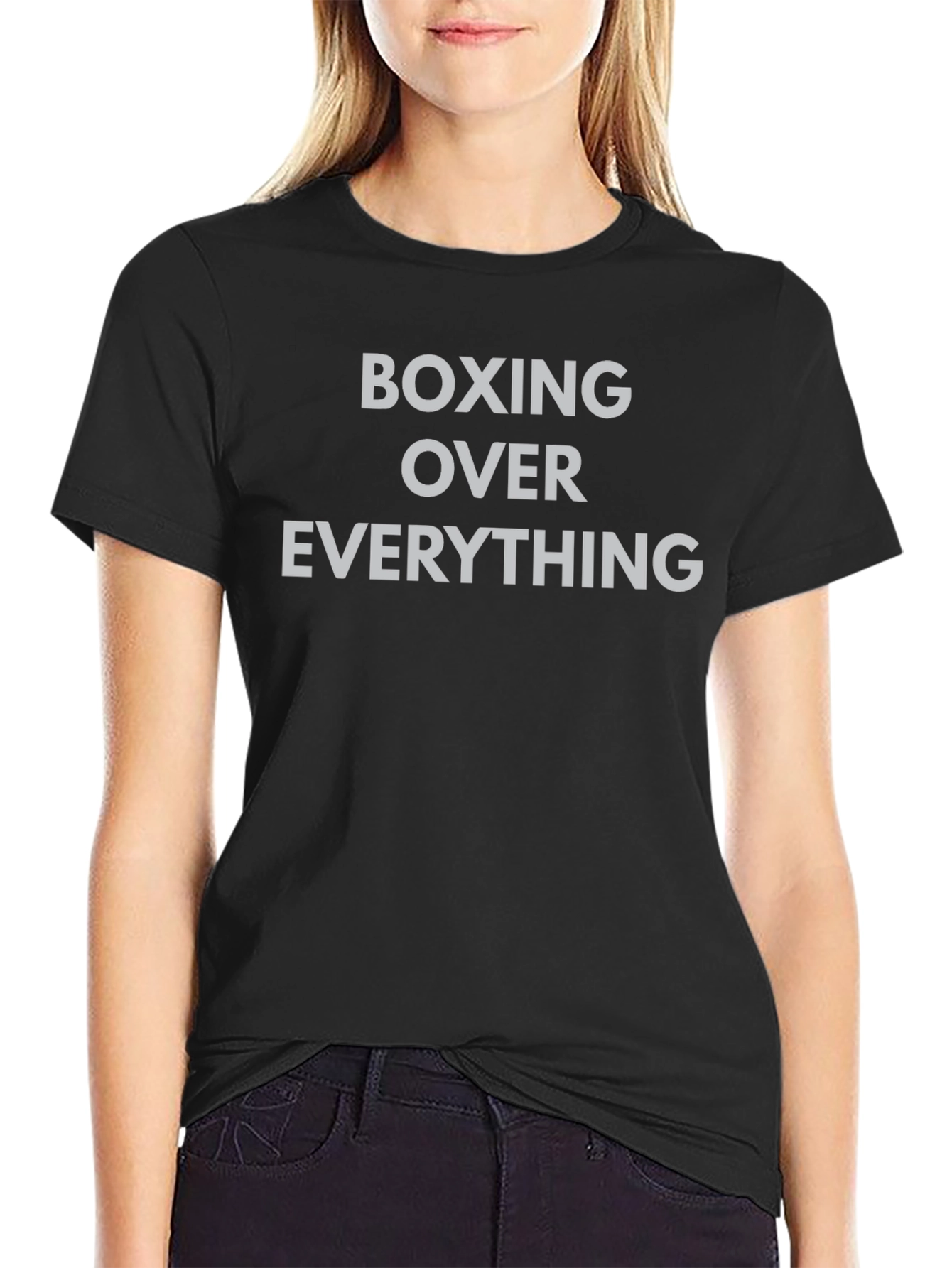 Boxing Over Everything Black Graphic Tee