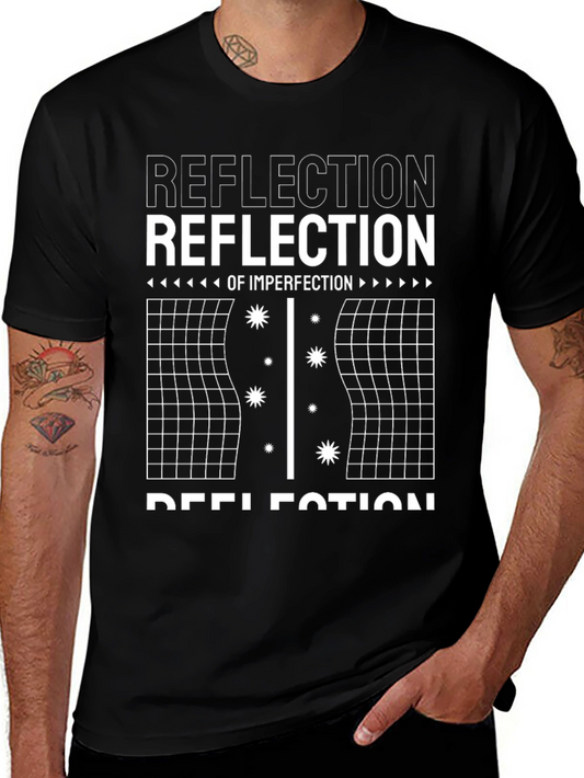 Reflection of Imperfection Graphic Tee - Black Cotton T-Shirt