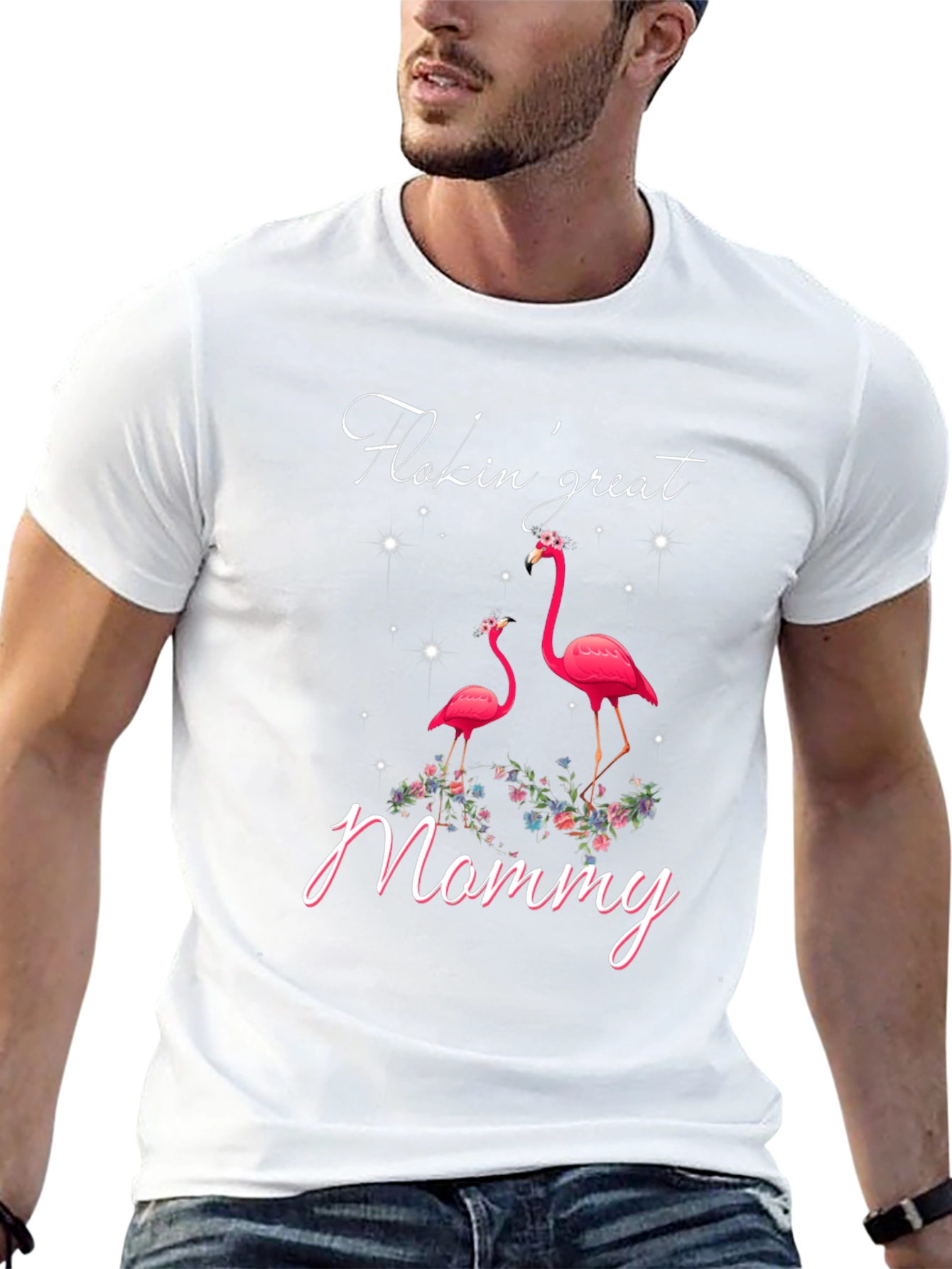 Flokin Great Mommy Flamingo Graphic Tee