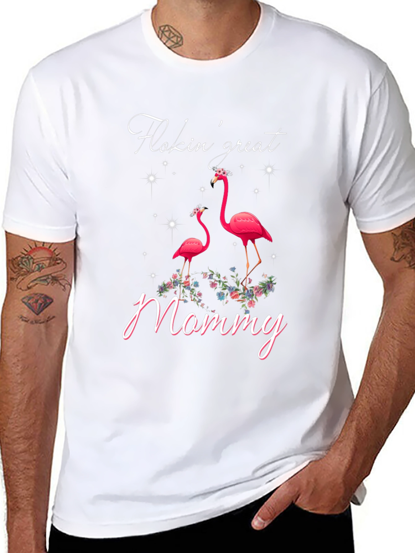 Flokin Great Mommy Flamingo Graphic Tee