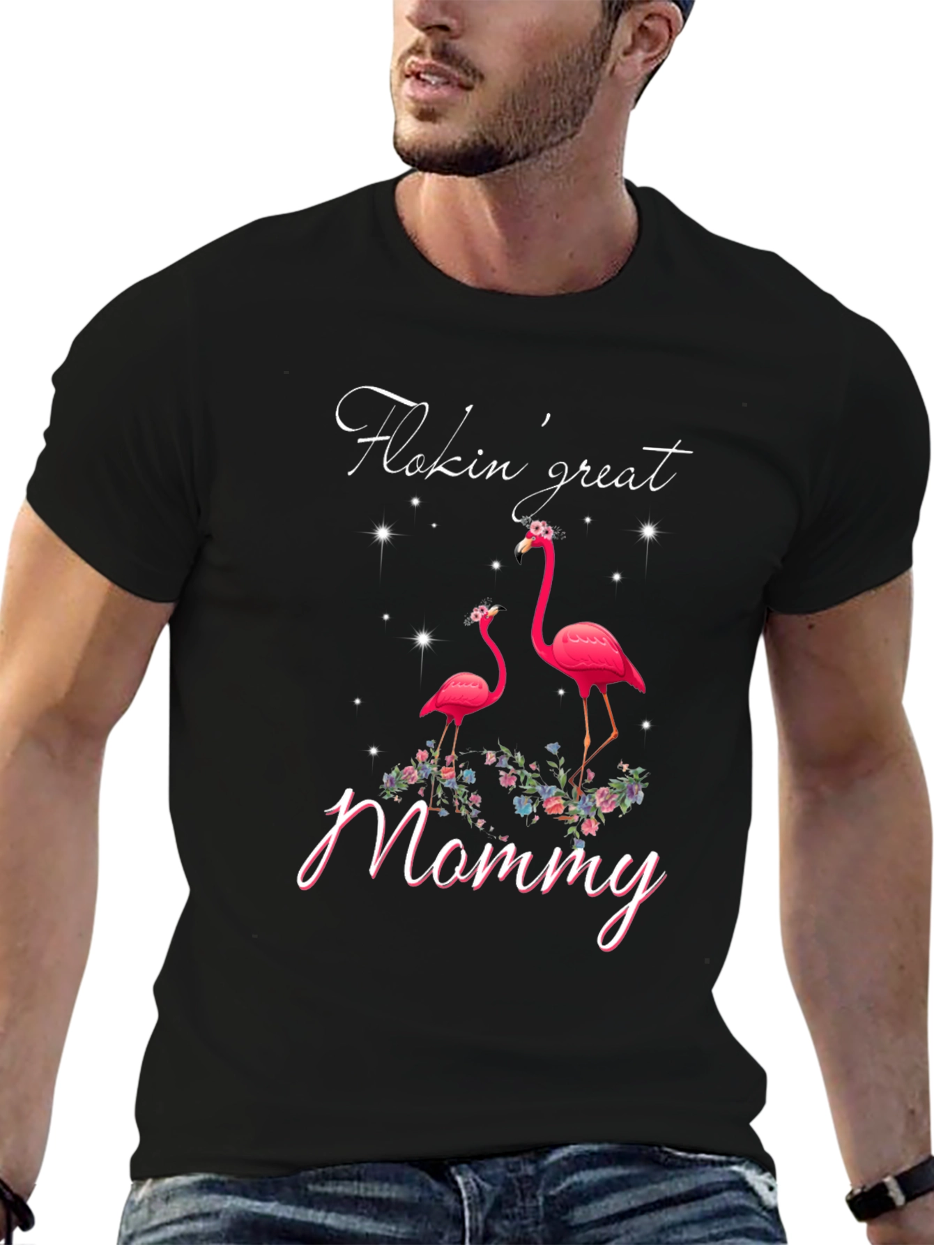 Flokin Great Mommy Flamingo Graphic Tee
