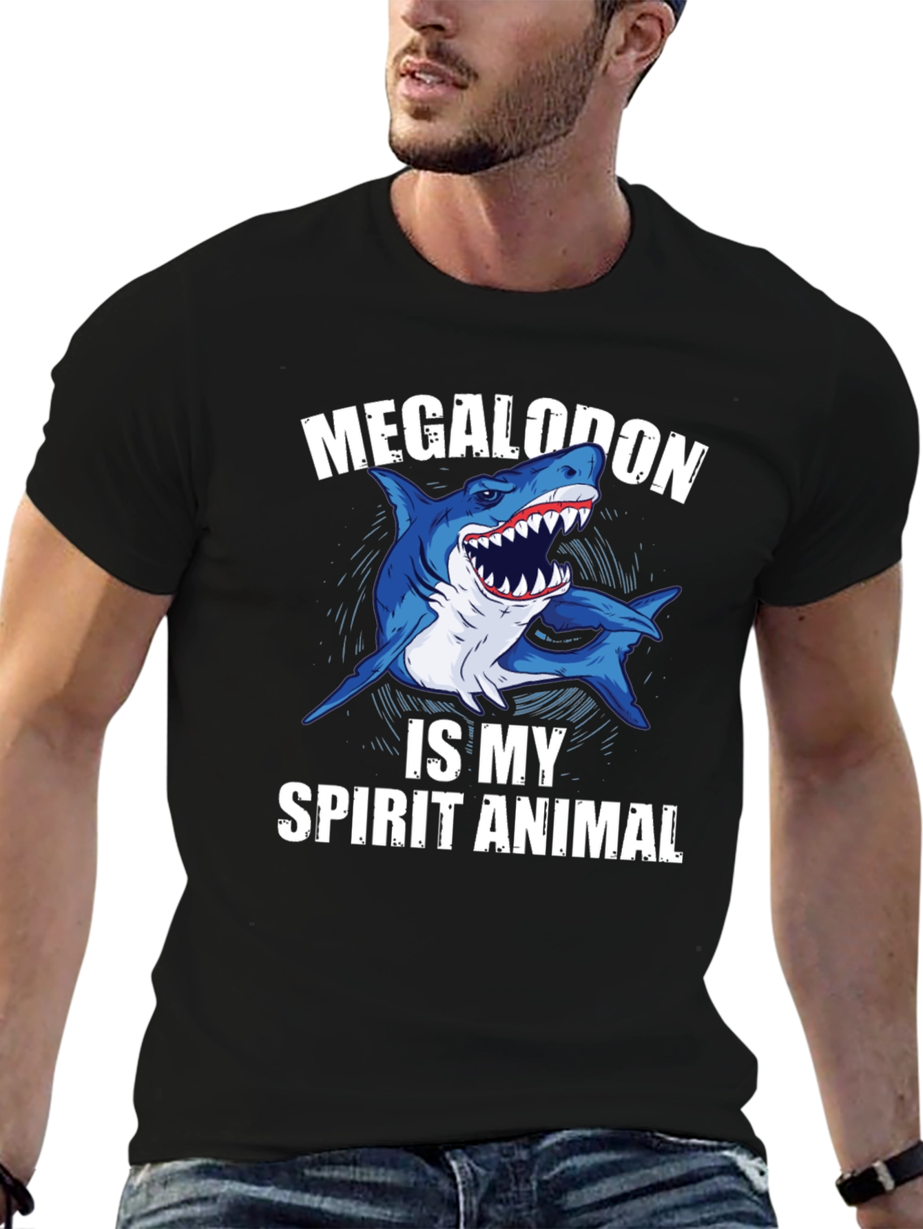 Megalodon Spirit Animal Graphic T-Shirt