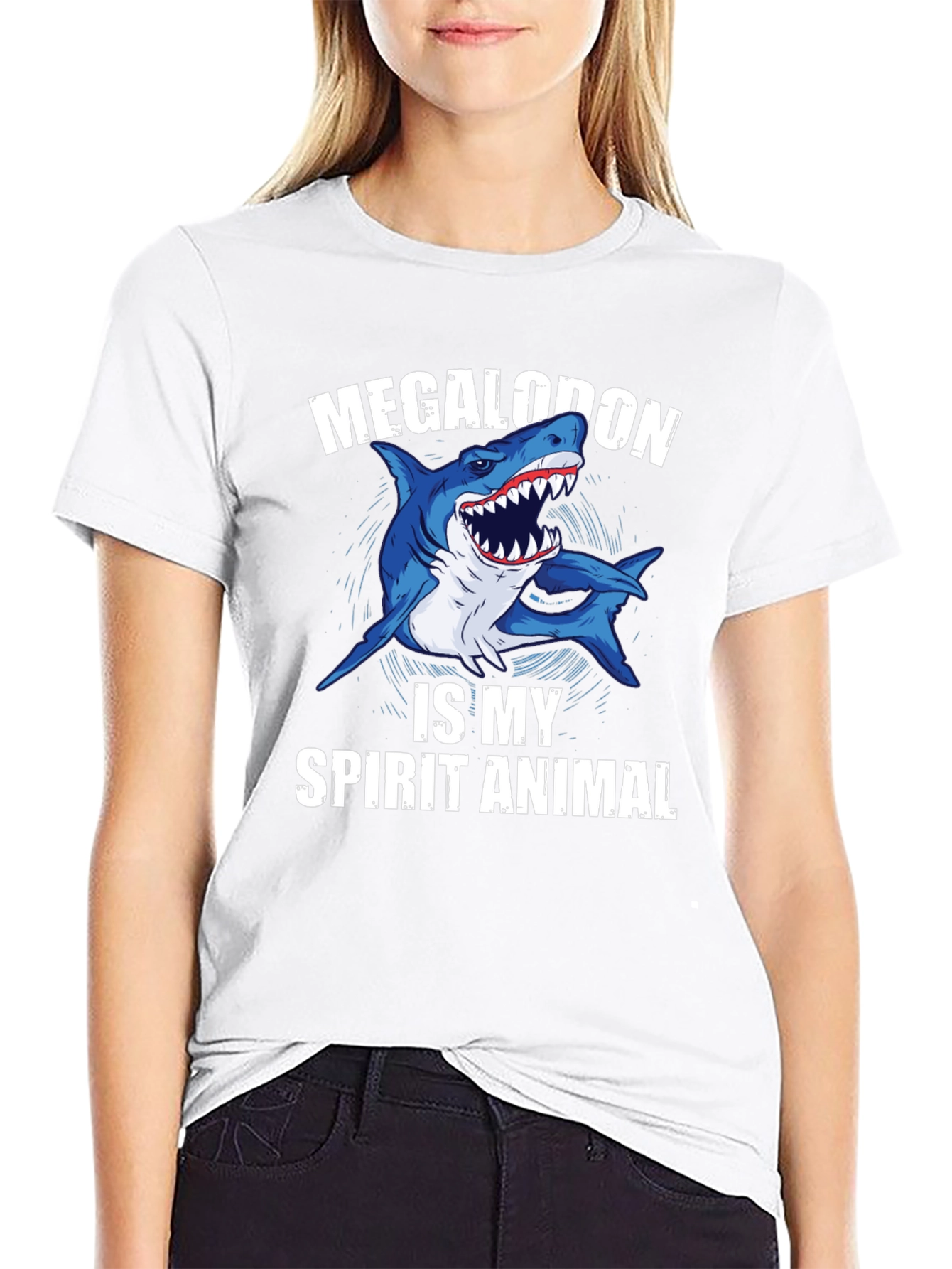Megalodon Spirit Animal Graphic T-Shirt