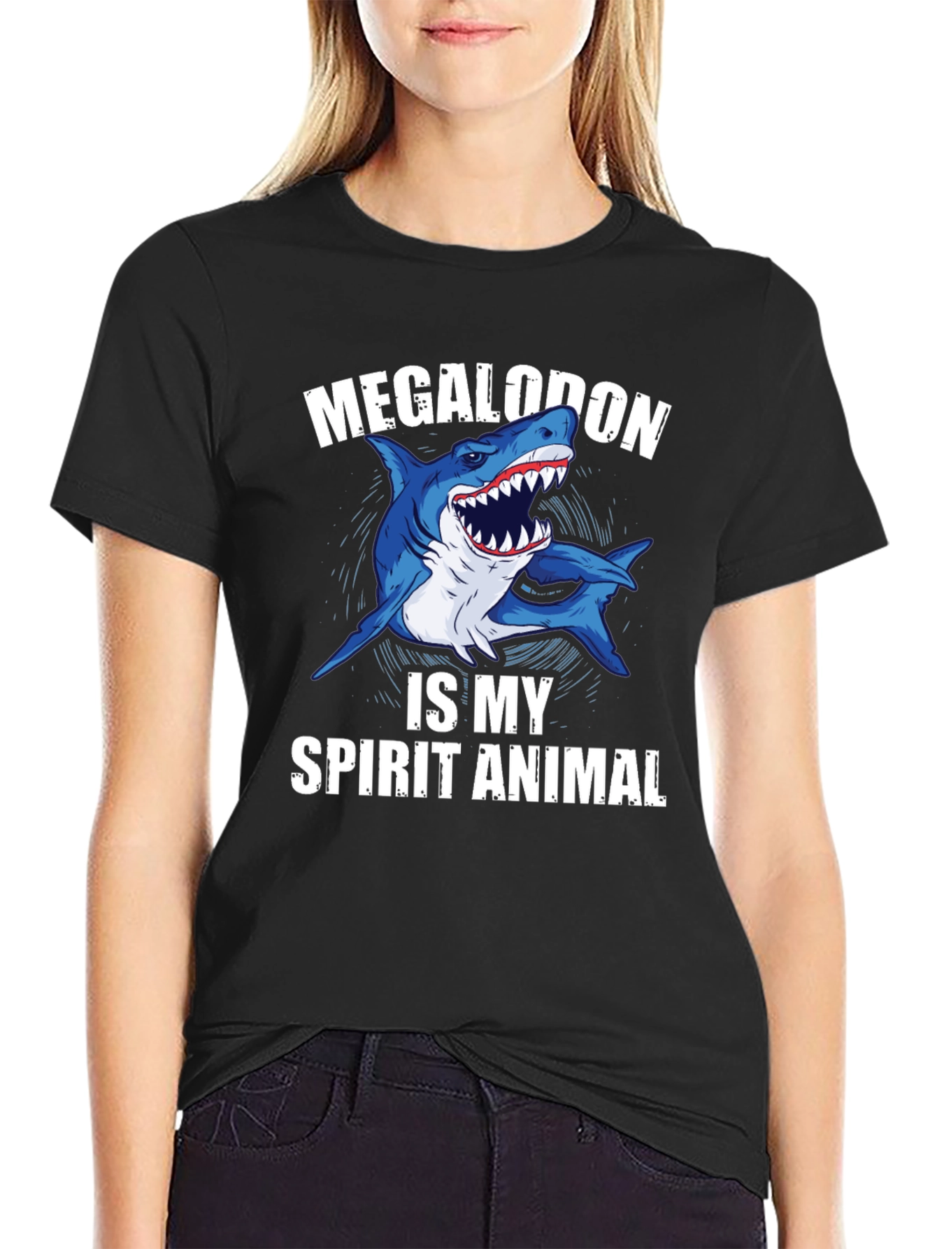 Megalodon Spirit Animal Graphic T-Shirt