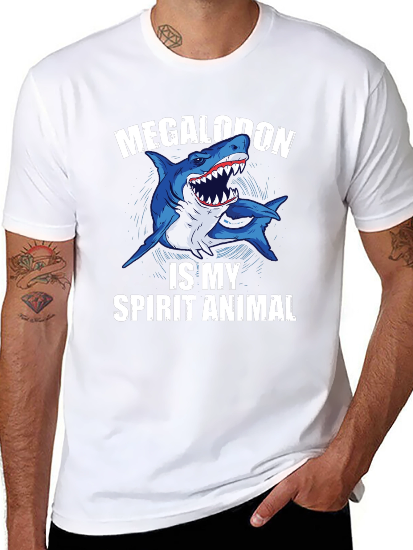 Megalodon Spirit Animal Graphic T-Shirt