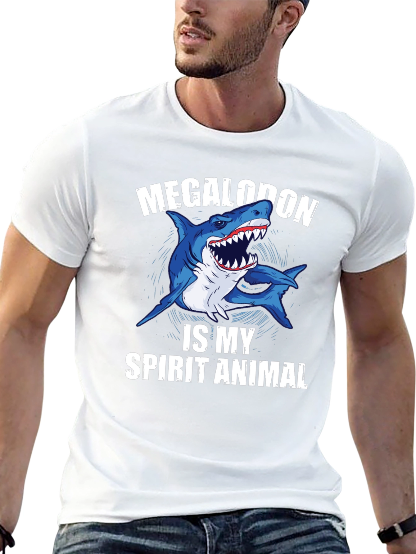 Megalodon Spirit Animal Graphic T-Shirt