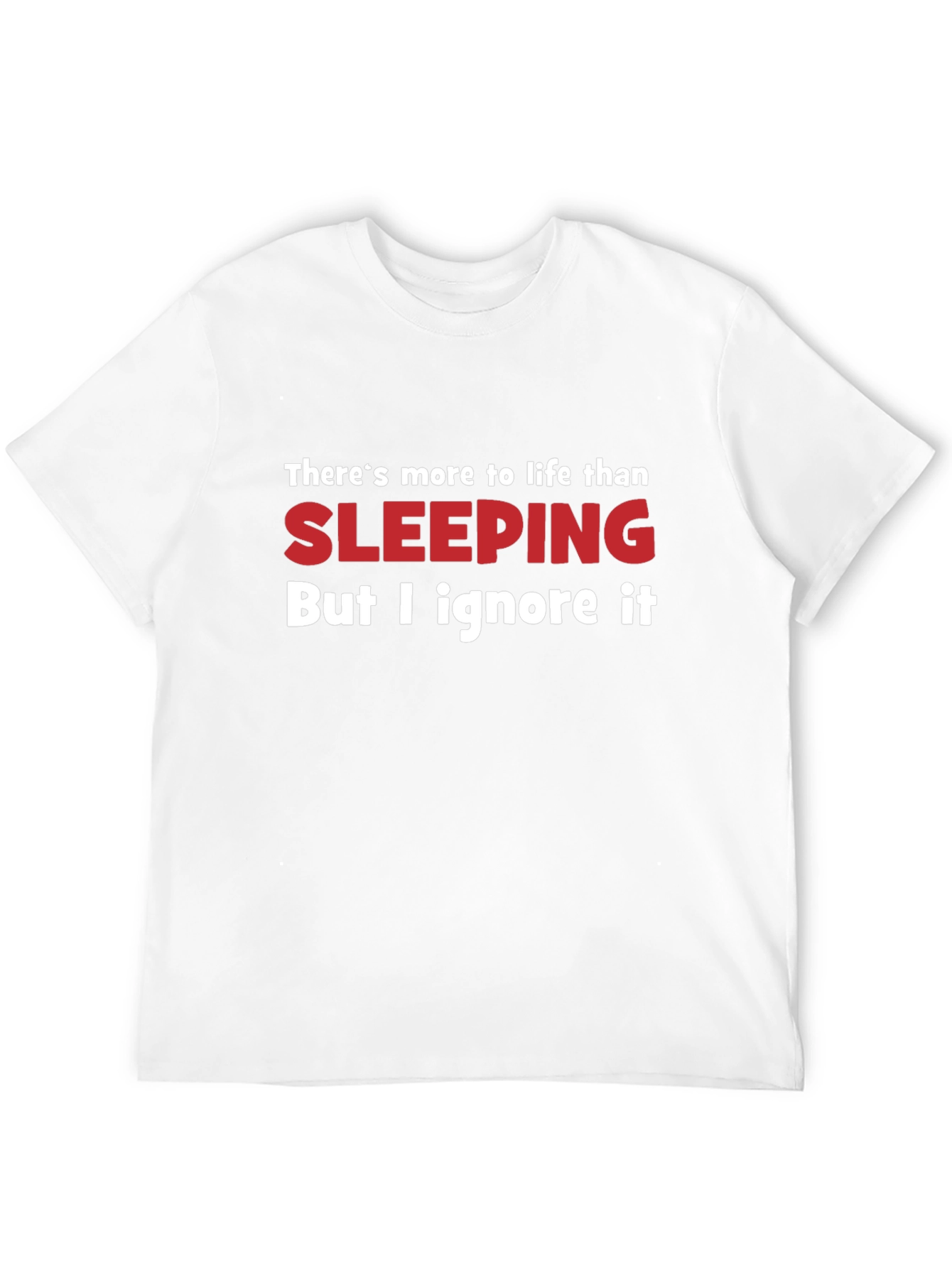 Funny Sleeping Humor Graphic Black T-Shirt
