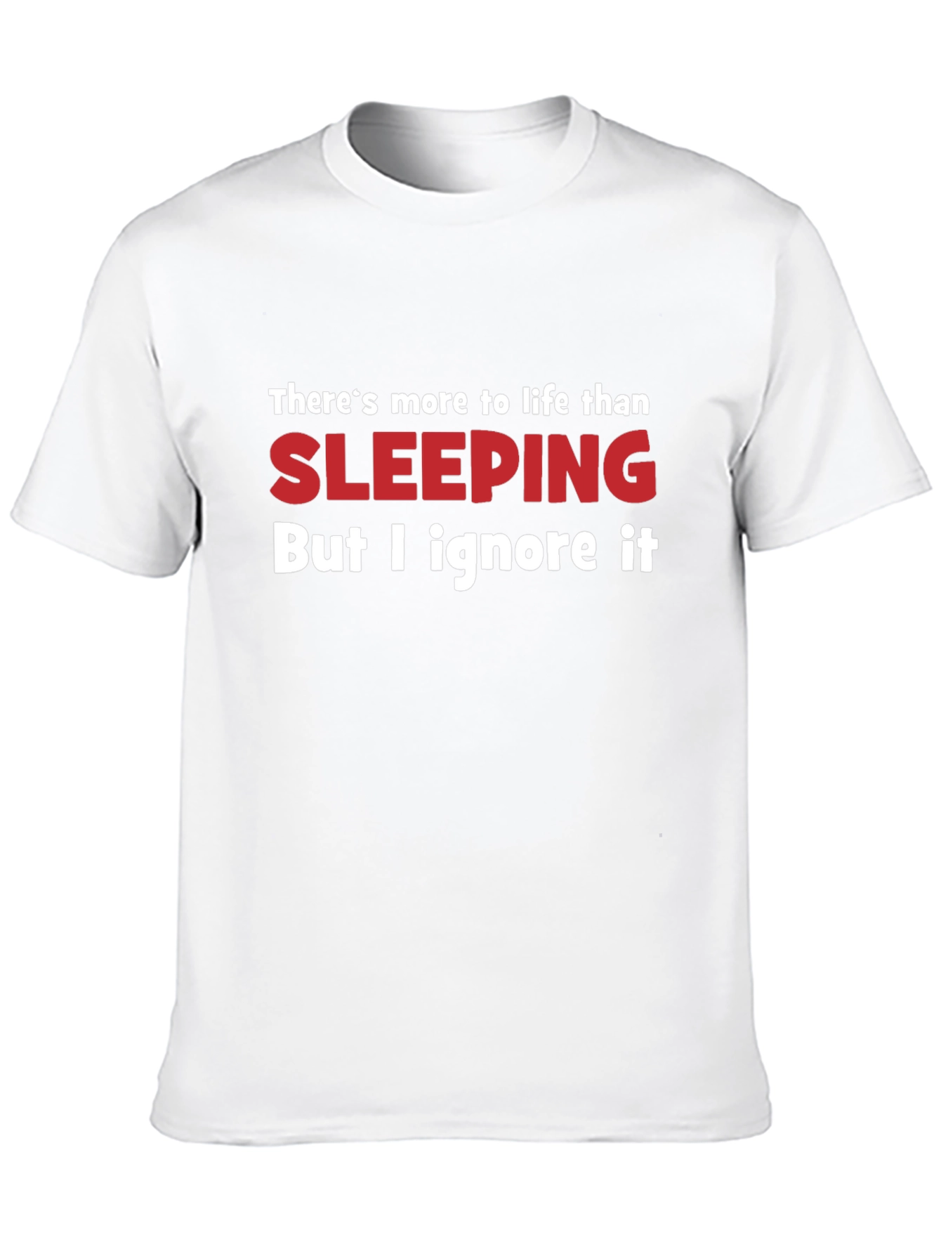 Funny Sleeping Humor Graphic Black T-Shirt