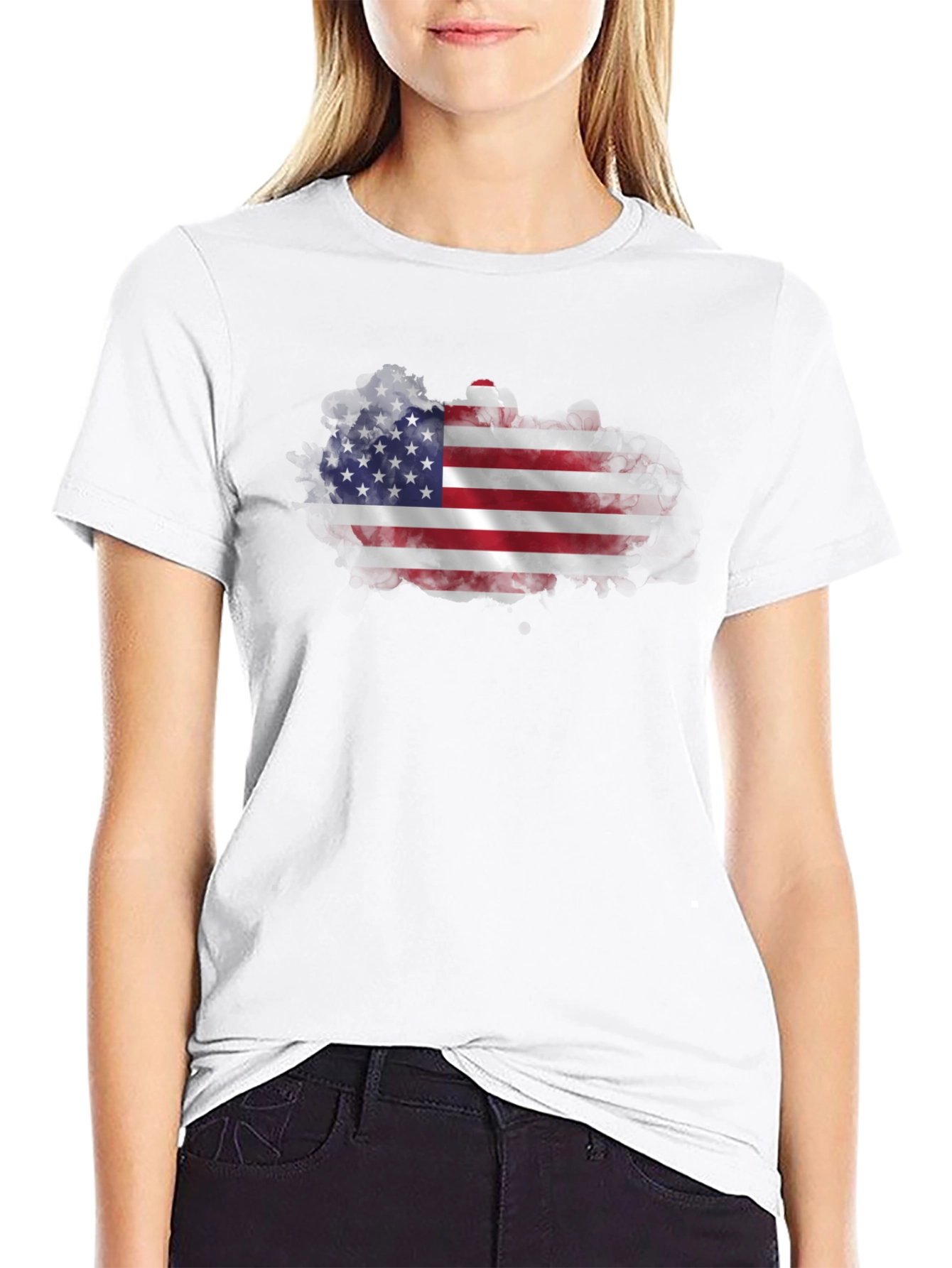 American Flag Graphic T-Shirt - Patriotic Design