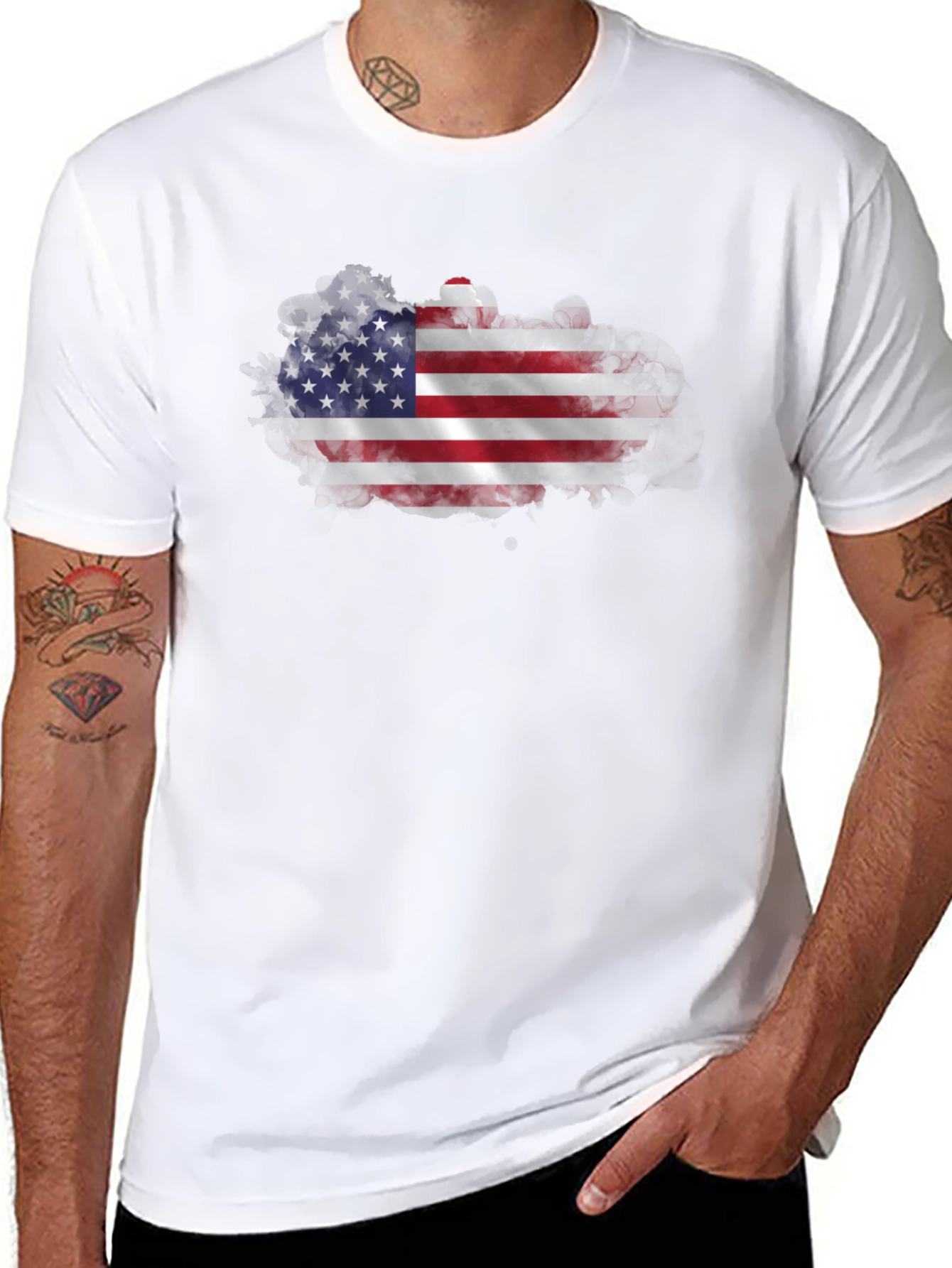 American Flag Graphic T-Shirt - Patriotic Design