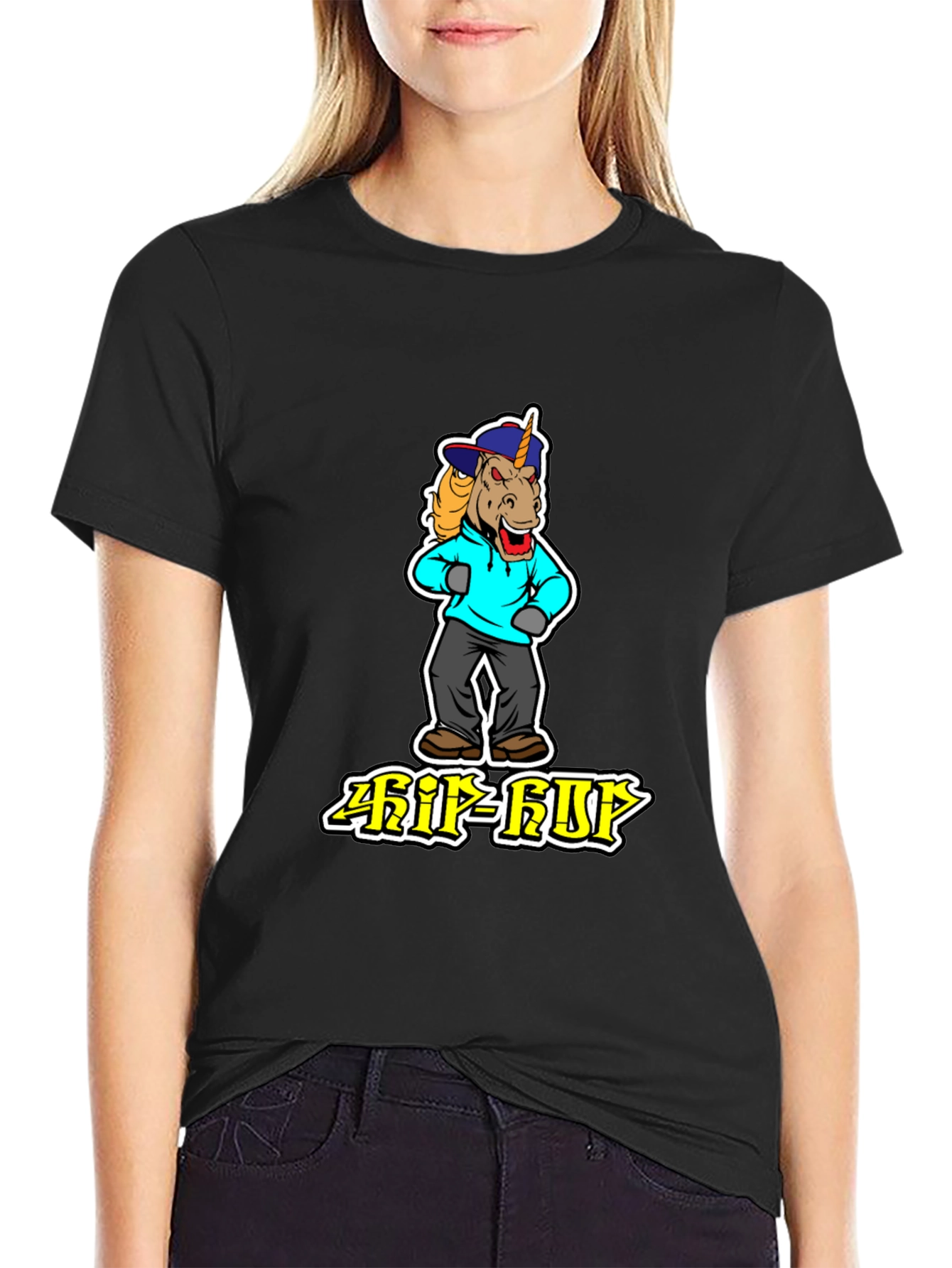 Hip Hop Unicorn Graphic Tee