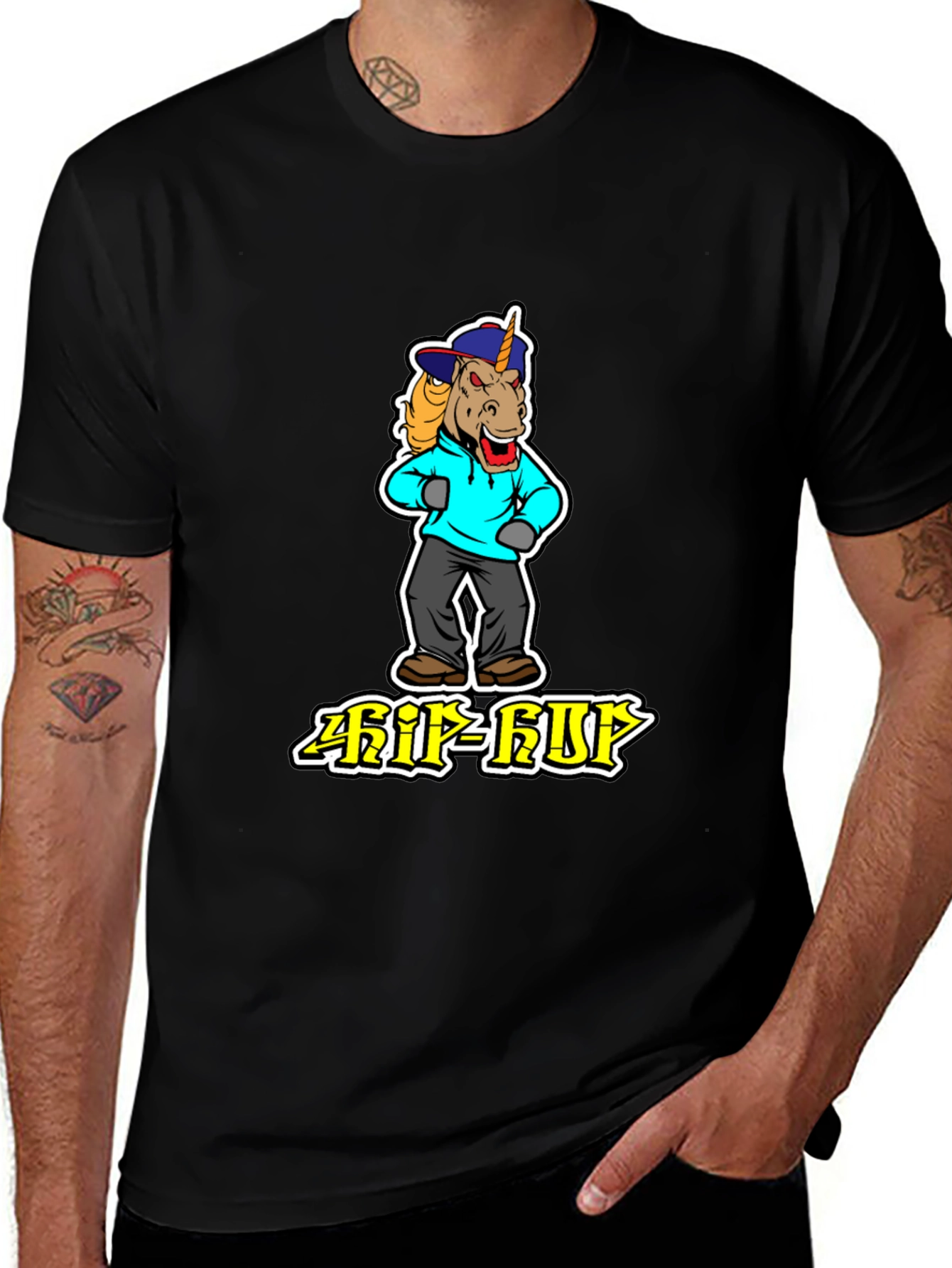 Hip Hop Unicorn Graphic Tee