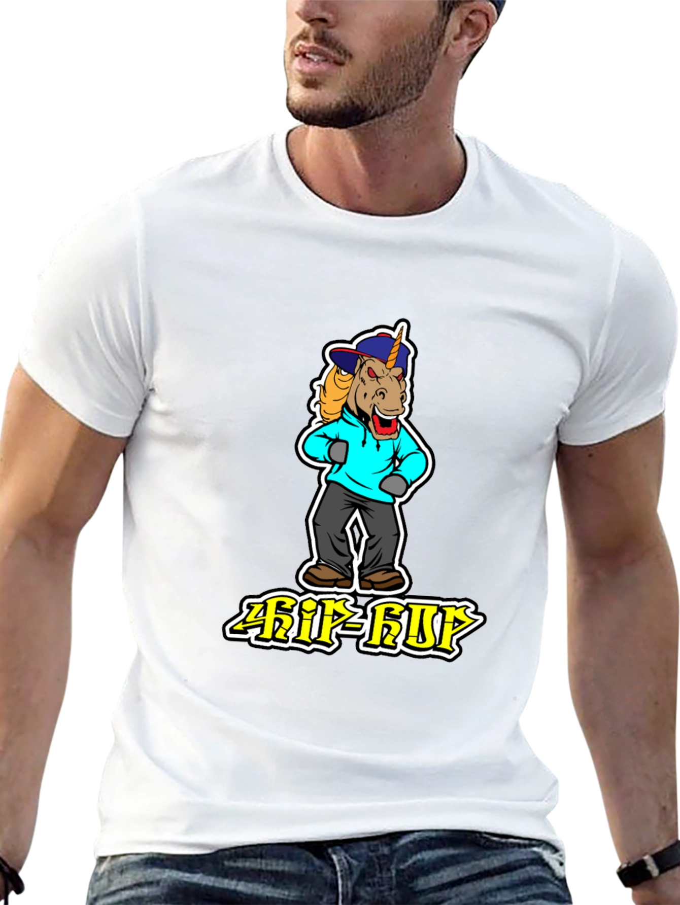 Hip Hop Unicorn Graphic Tee