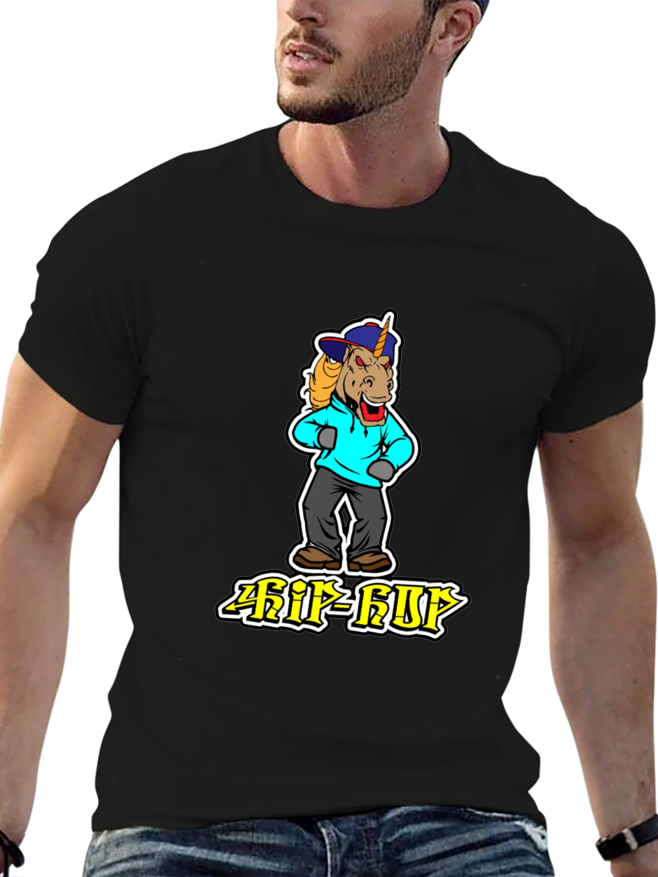 Hip Hop Unicorn Graphic Tee